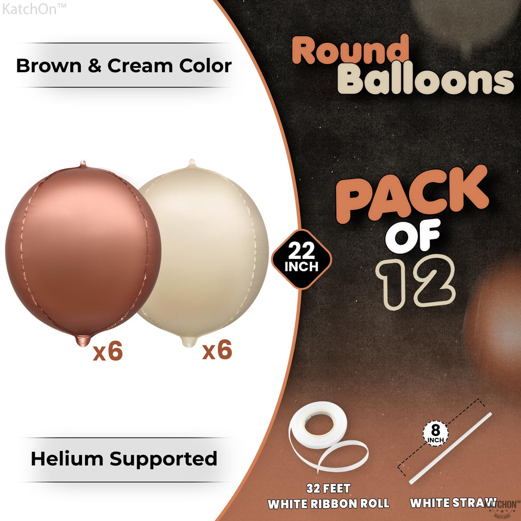 KatchOn, Large Gold Foil Balloons - 22 Inch, Pack of 12 | Gold Balloons for Graduation Decorations 2026 | Mylar Balloons for Anniversary, Wedding, Golden Birthday Party Decorations