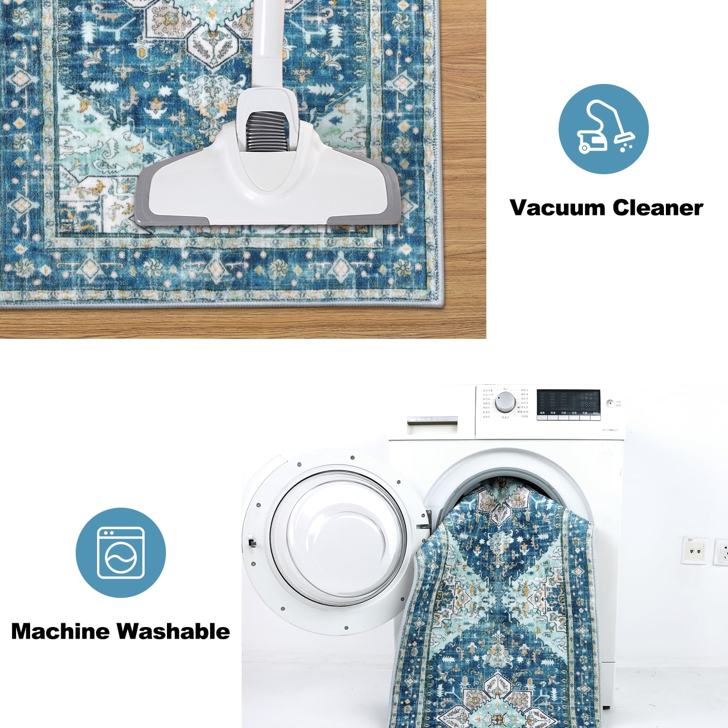 Yamaziot Christmas Kitchen Rugs Sets of 3, Non Slip Kitchen Mats for Floor with Rubber Backing, Holiday Christmas Snowflake Runner Rug Decor Home Decorations for Kitchen, Laundry Room, Hallway