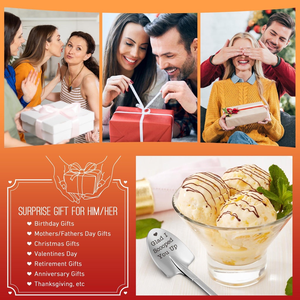 Funny Gifts for Mom Mothers Day - Mom Mother's Day Birthday Gifts from Daughter Son Kids Mom's Ice Cream Shovel Spoon Scoop Gift for Mother-in-law Mama Mommy Anniversary Present Ideas Kitchen Gadgets