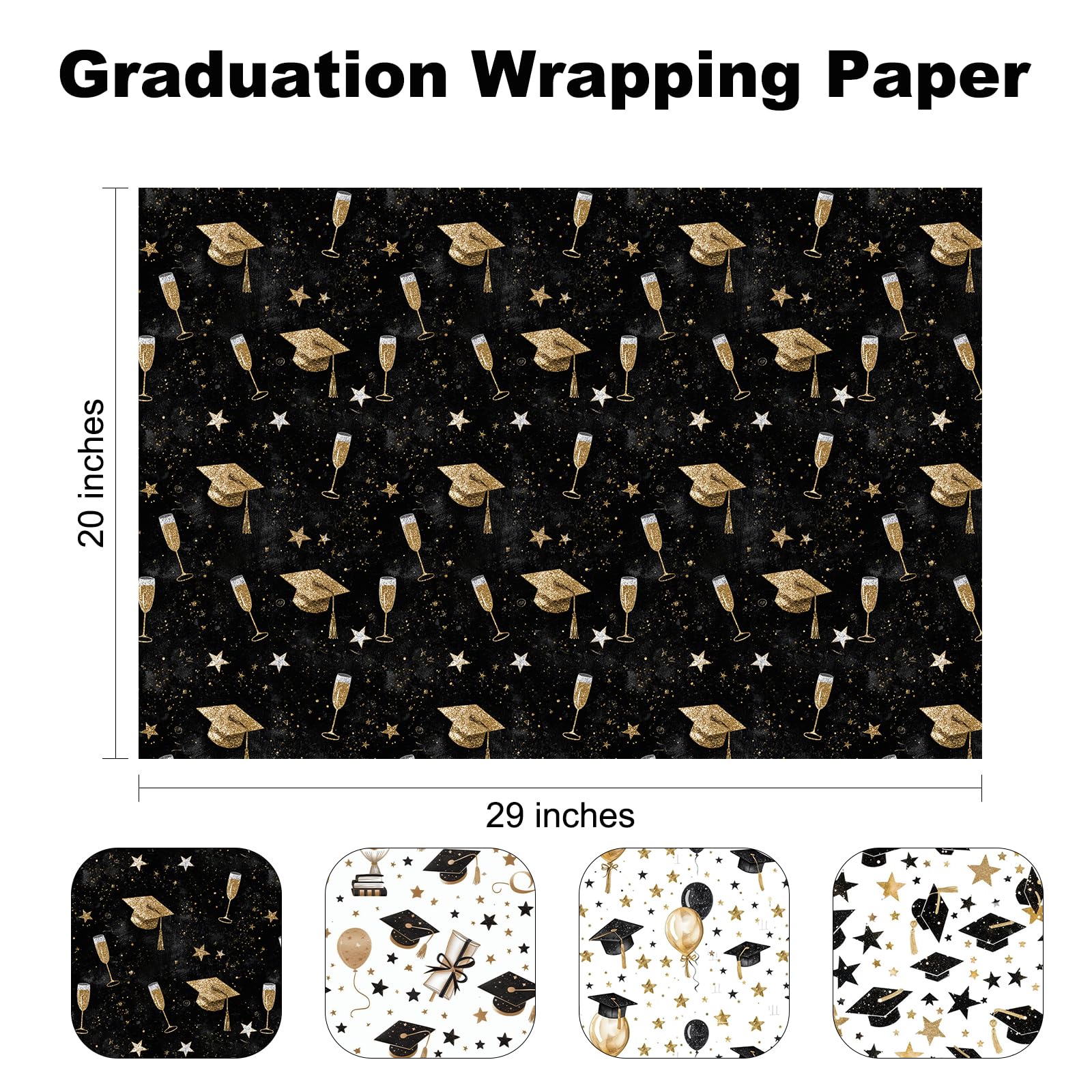 Christmas Wrapping Paper Folded for Kids Boys Girls Man Women Gift's. Papercraft Snowmen, Candy Canes, Tree, Socks, Snowflakes, Happy New Year Bulk of 12 Sheets 20"x 29" Folded
