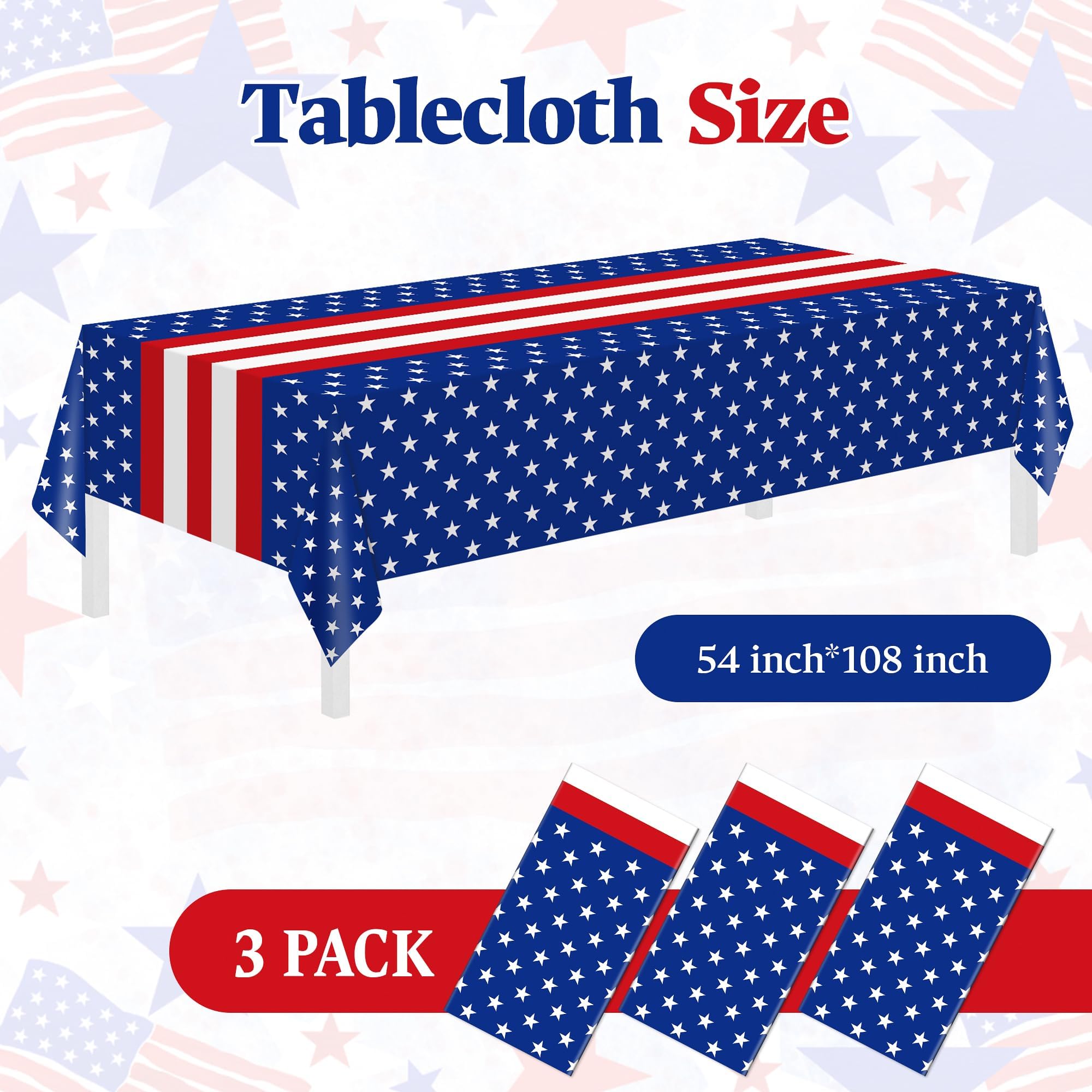Childom 3 Pack St Patricks Day Decorations,St Patricks Day Table Cloths for Rectangle Tables,54" x 108" Disposable Plastic Tablecloths for St. Patrick's Day,Home,Kitchen,Picnic,Parties,Spring Decors