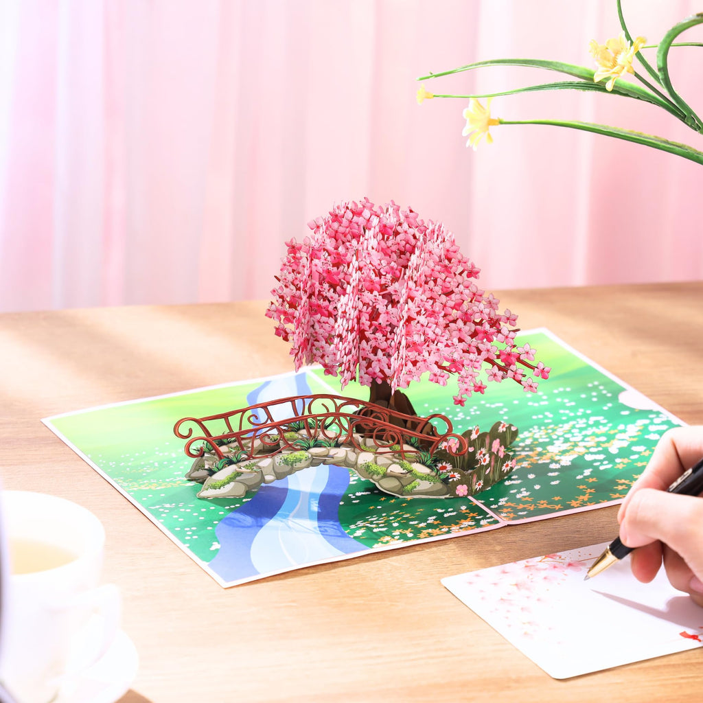 Pop Up Anniversary Card, 3D Love Tree Hearts Couple Wedding Card for Her, Wife, Husband, Him, Couple; Ideal Gift for Wedding, Romantic Birthday, Anniversary, Valentines, Mothers Day, 6x8 inch