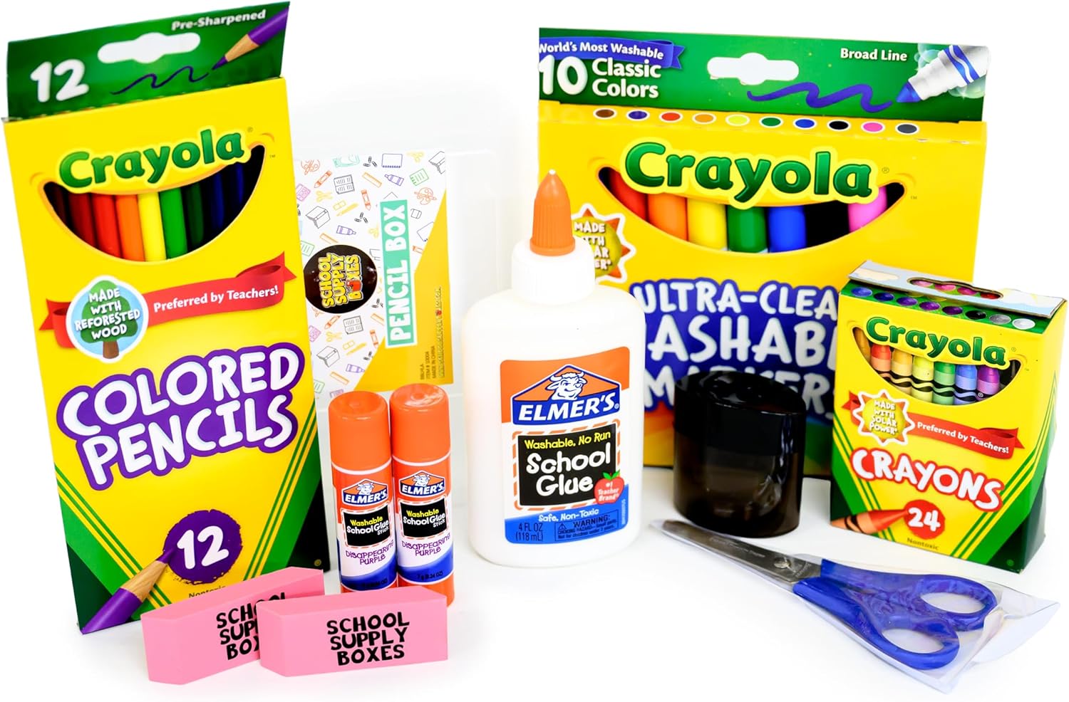 Back to School Essentials Supplies Kit Bundle for K-8 Students – 20-Piece First Day of School Must-Have Set with Notebooks, Pencils, Folders & More