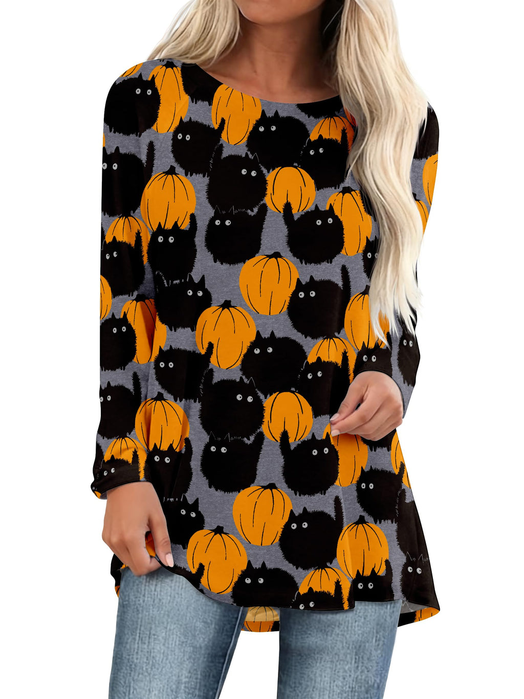 Womens Long Tunics or Tops to Wear with Leggings Short/Long Sleeve Blouses Shirts