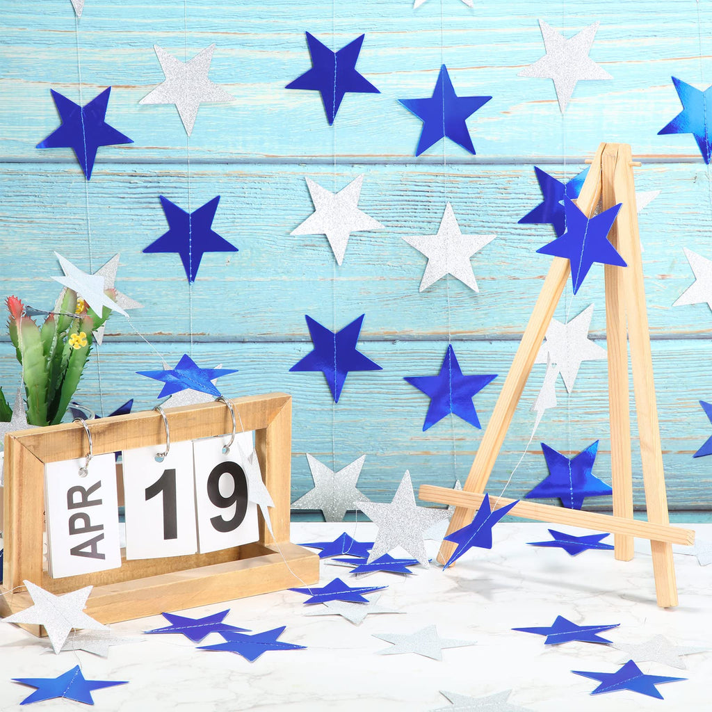 Patelai Glitter Star Garland Banner 2026 Graduation Decor 130 Feet Star Hanging Banner Twinkle Backdrop for Party Birthday Classroom Wedding Supplies(Gold)
