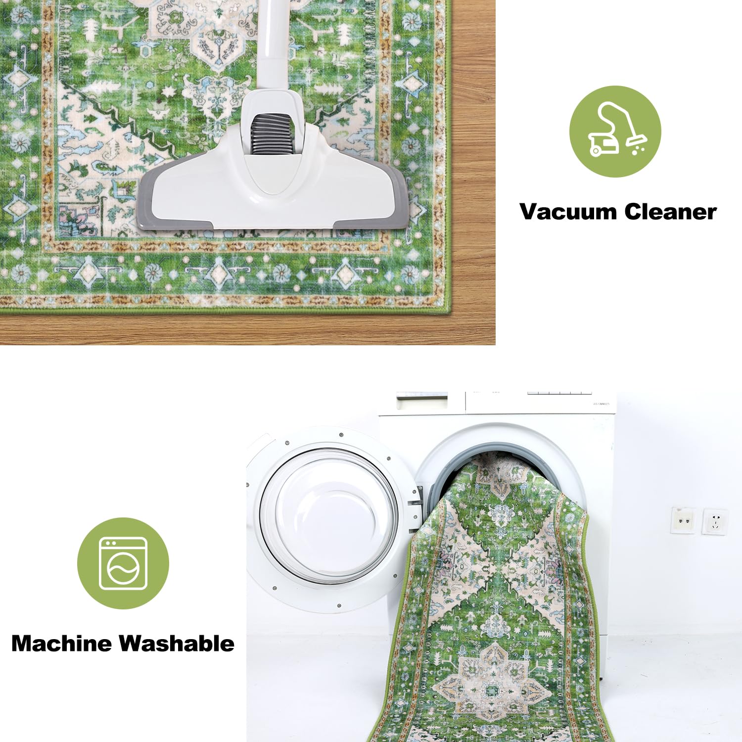 Yamaziot Christmas Kitchen Rugs Sets of 3, Non Slip Kitchen Mats for Floor with Rubber Backing, Holiday Christmas Snowflake Runner Rug Decor Home Decorations for Kitchen, Laundry Room, Hallway