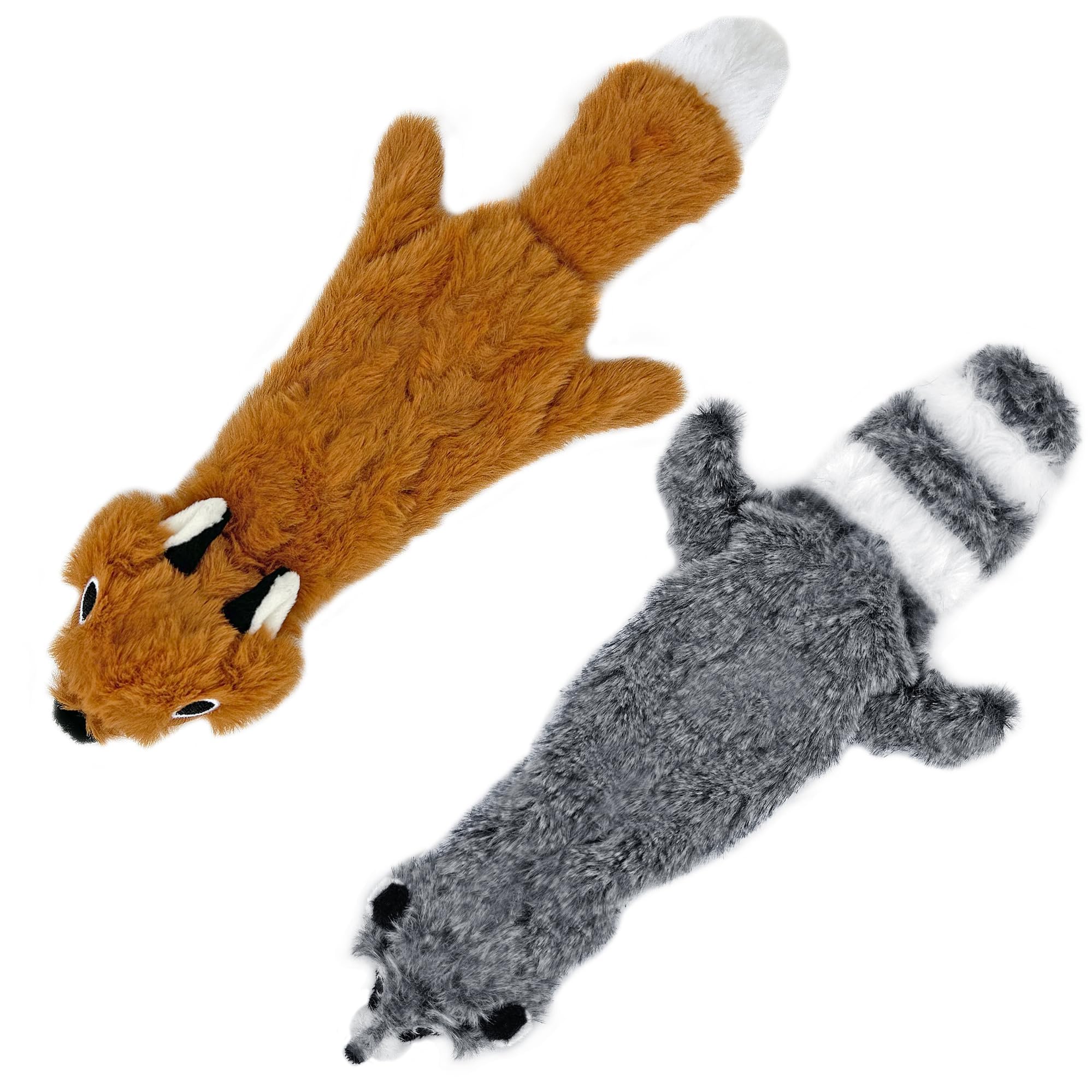 Best Pet Supplies Squeaky Dog Toys with Soft Durable Fabric for Small, Medium and Large Pets Interactive Toy for Indoor Play, Supports Active Biting and Play - 4 Figures, Small