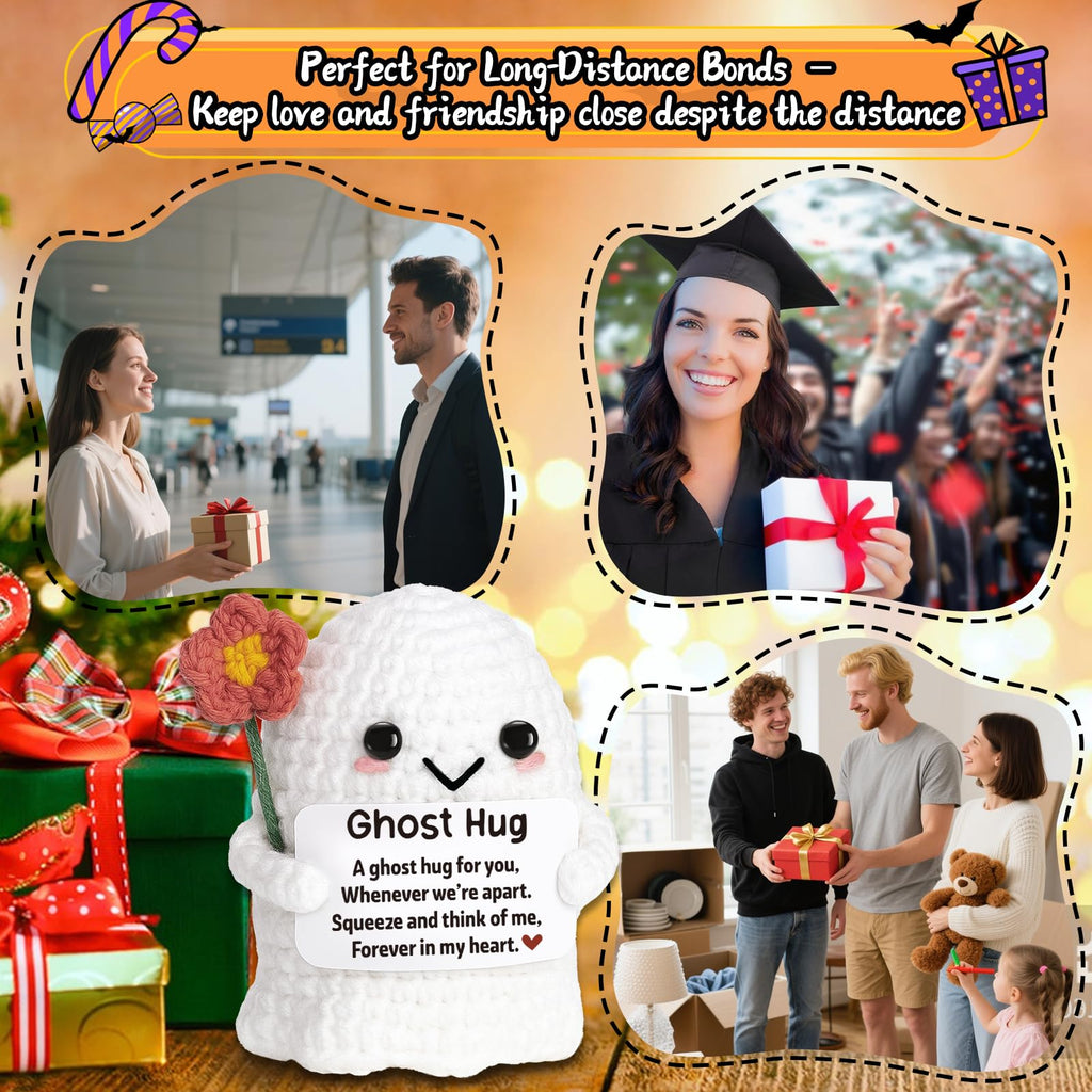 You're My Boo Crochet Ghost - Anniversary Love Birthday Gifts for Women Men Her Him Boyfriend Girlfriend, Fathers Day Card for Husband from Wife - Holiday Stuffers for Halloween Valentine Christmas