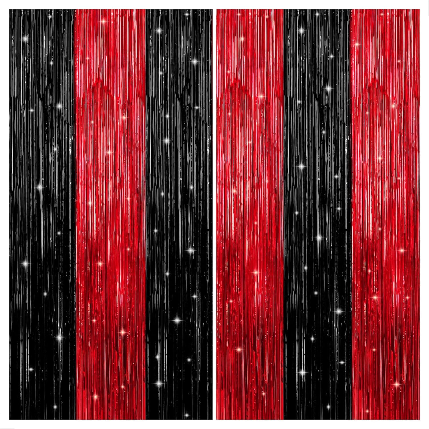 KatchOn, XtraLarge Gold Streamers Backdrop - 3.2x8 Feet, 2 Pcs | Gold Fringe Backdrop Curtain for Ramadan Decorations for Home, Casino, 50th Birthday Decoration | Graduation Decorations 2026
