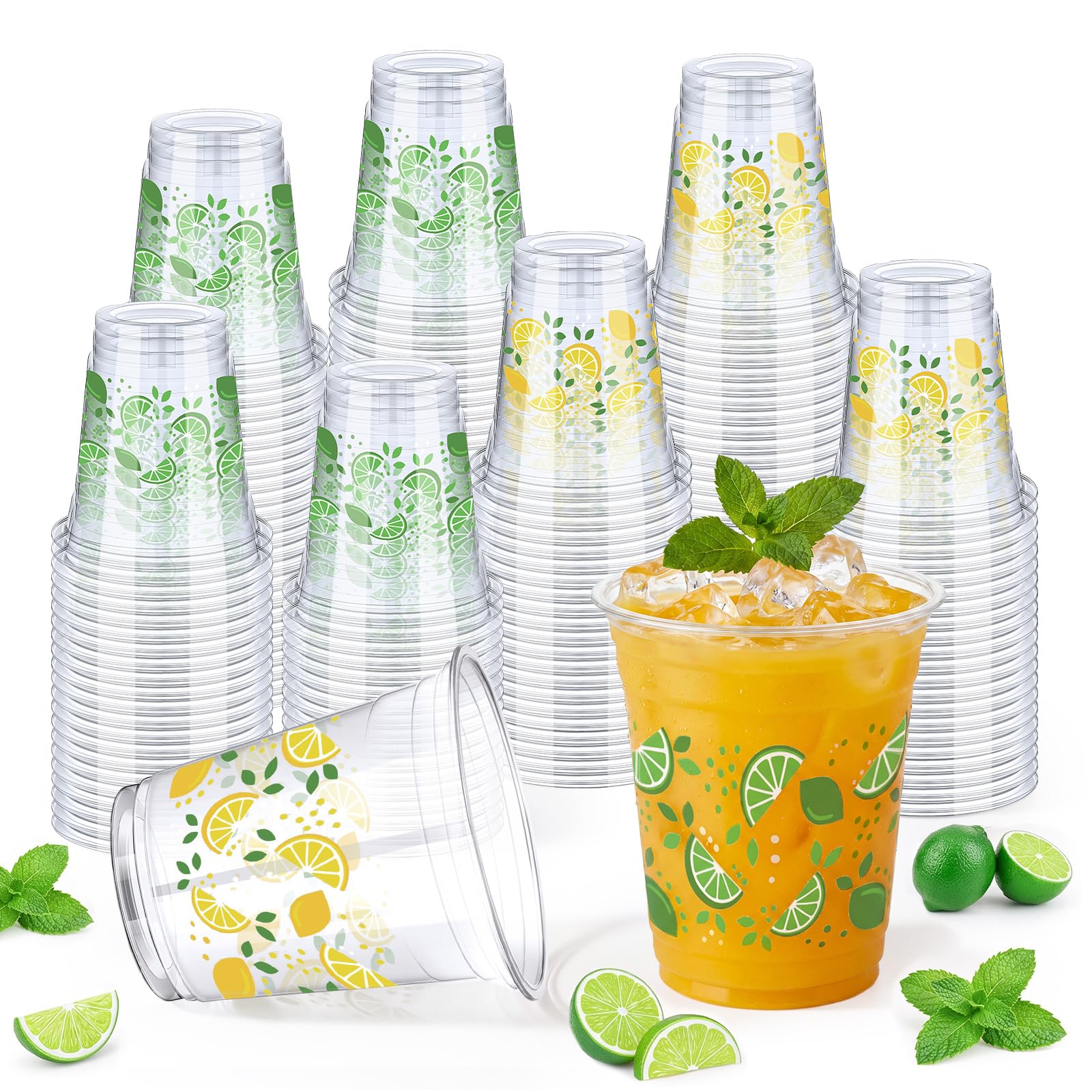 Uiifan 45 Pcs Fall Pumpkin Cups Bulk 16oz Fall Party Supplies Thanksgiving Disposable Plastic Drinking Cups Pumpkin Maple Leaf Decoration for Autumn Harvest Wedding Party Supplies