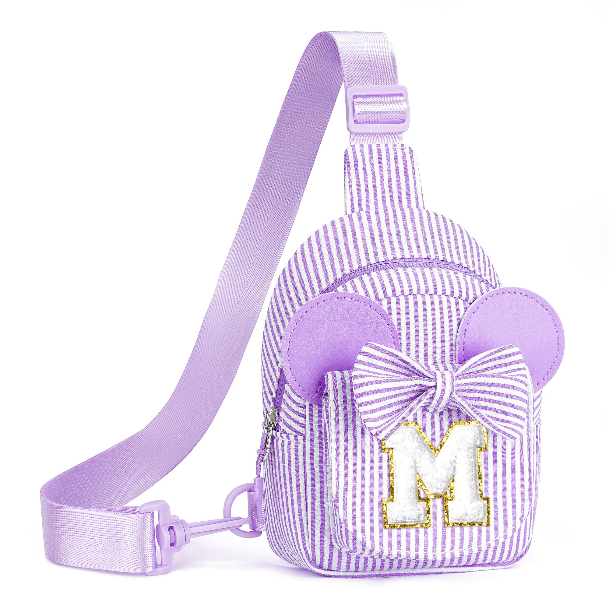 Birthday Gifts for Girls Kids, Personalized Small Initial Pink Sling Bag for Kid Girls | Small Initial Monogram Fanny Packs Crossbody Bag Purse for Girl Kid Year Old Birthday Gifts (Pink A)