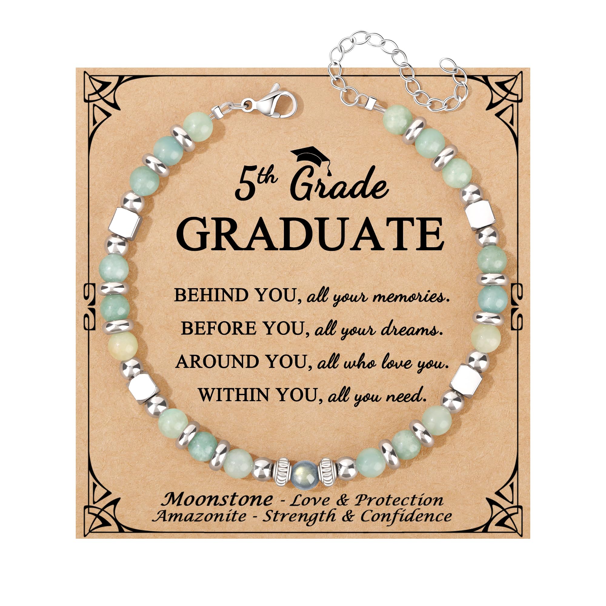 JoycuFF 𝗚𝗶𝗳𝘁𝘀 𝗳𝗼𝗿 𝗪𝗼𝗺𝗲𝗻 𝗠𝗼𝗼𝗻𝘀𝘁𝗼𝗻𝗲 𝗕𝗿𝗮𝗰𝗲𝗹𝗲𝘁 Amazonite Colorful Imperial Jasper Stainless Steel Beads Bracelets, Graduation Christmas Valentines Mothers Day Birthday Gifts