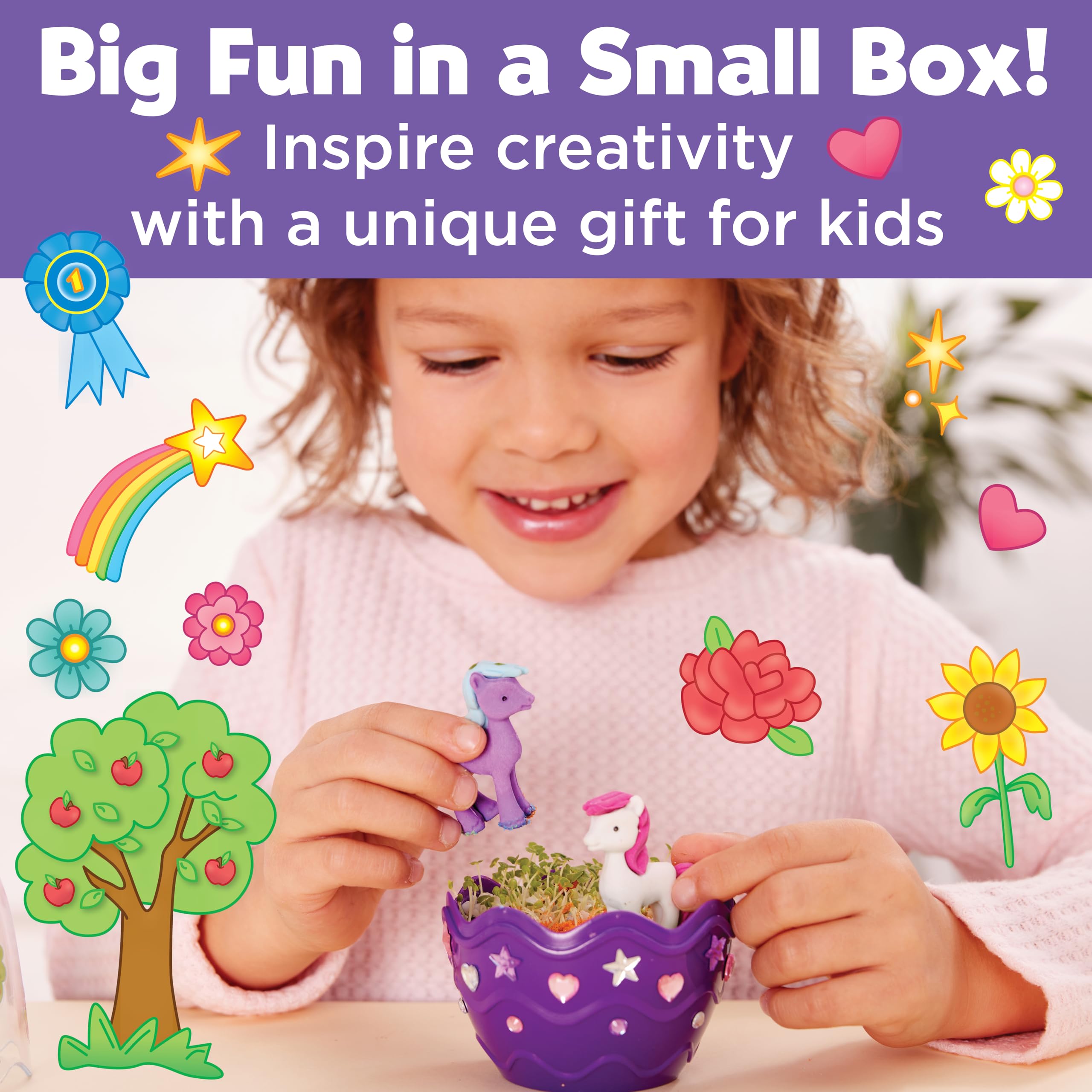 Creativity for Kids Mini Garden: Mermaid Terrarium Kit - Mermaid Gifts for Girls, Crafts and Toys, Stocking Stuffers for Kids (Ages 6+)