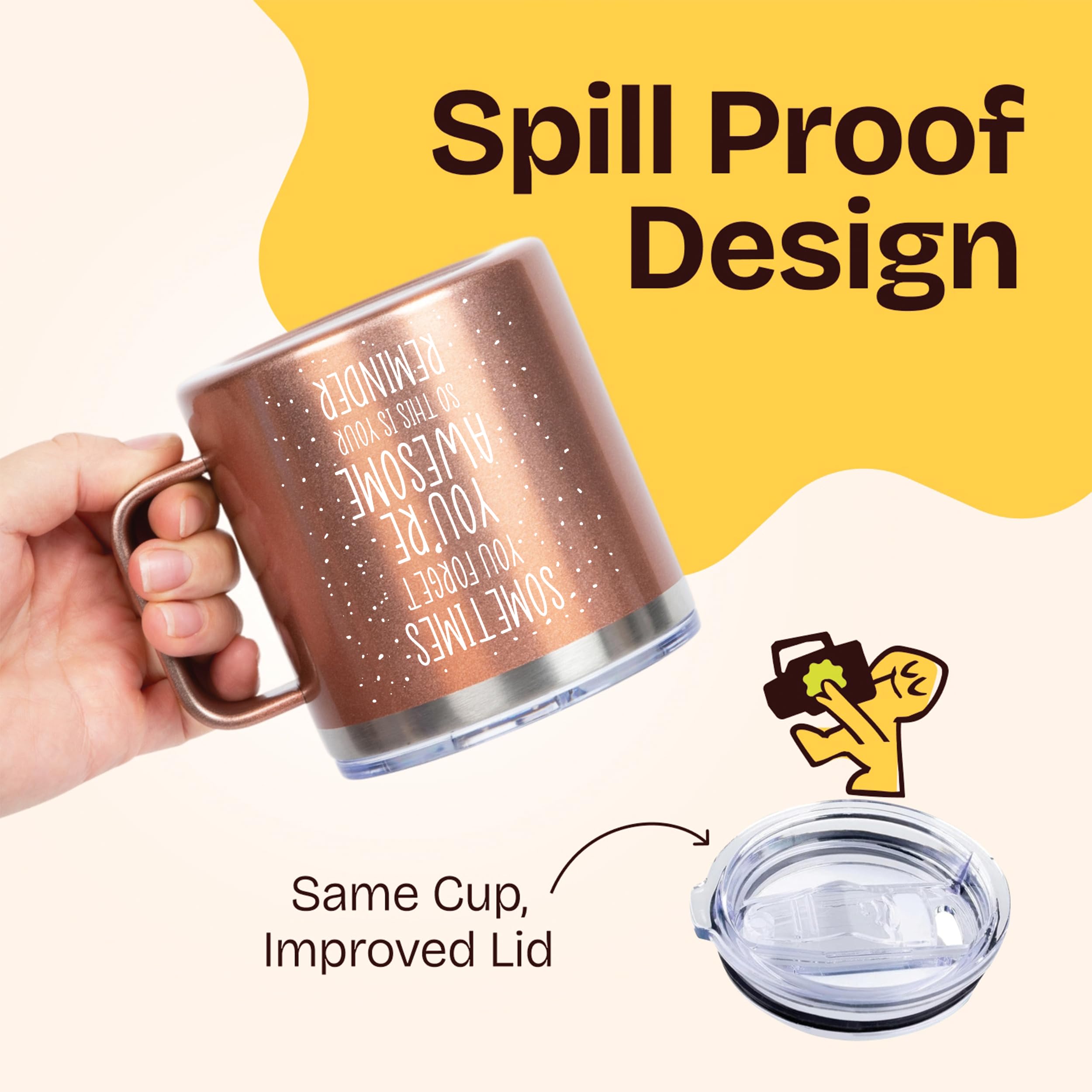 Birthday Gifts for Women Friendship - Purple Gifts for Women Coffee Mug 14oz Sometimes You Forget You're Awesome Unique Gift Idea for Older Women Over 50, 60, Inspirational Cup for Mom, Her
