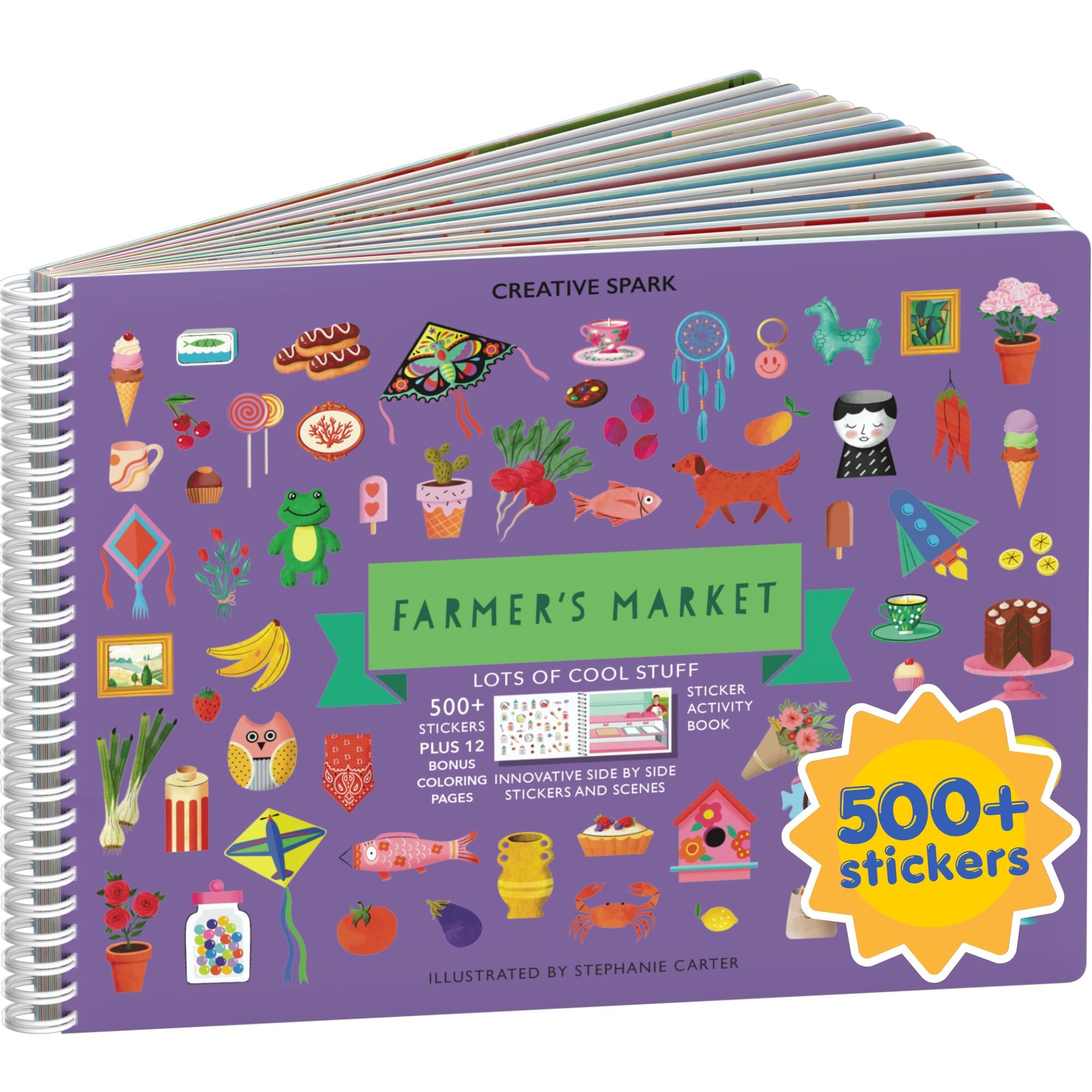 Halloween 500+ Kids Sticker Book by Cupkin Fun Toddler Holiday Activity Coloring and Sticker Book, Road Trip Essentials, 12 Coloring Pages 12 Side by Side Scenes for Ages 2–8 Years