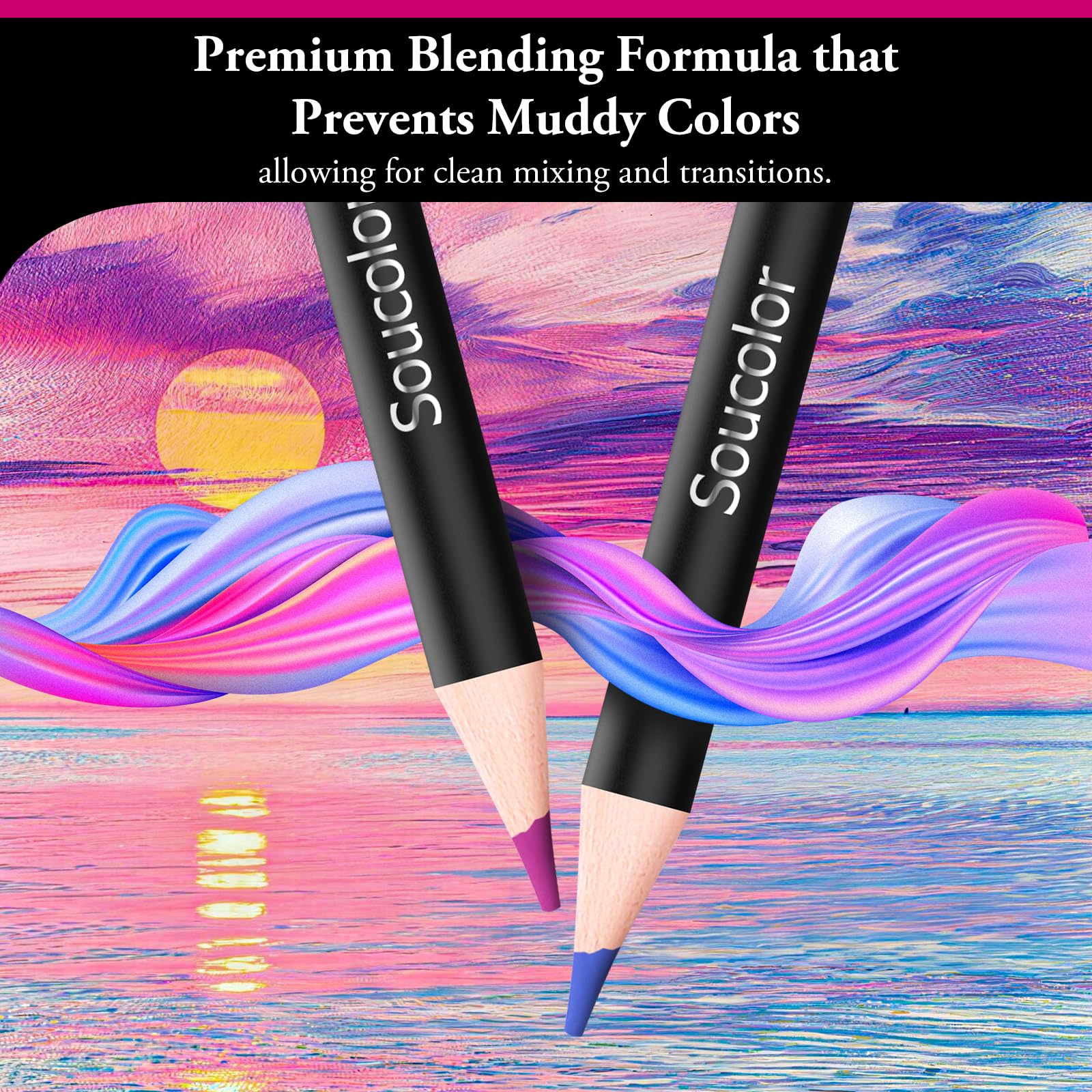 Soucolor 72-Color Colored Pencils for Adult Coloring Books, Soft Core, Back to School Supplies, Smooth Coloring Pencils for Kids Sketching, Drawing, Blending, Shading, Arts & Crafts Supplies Gift
