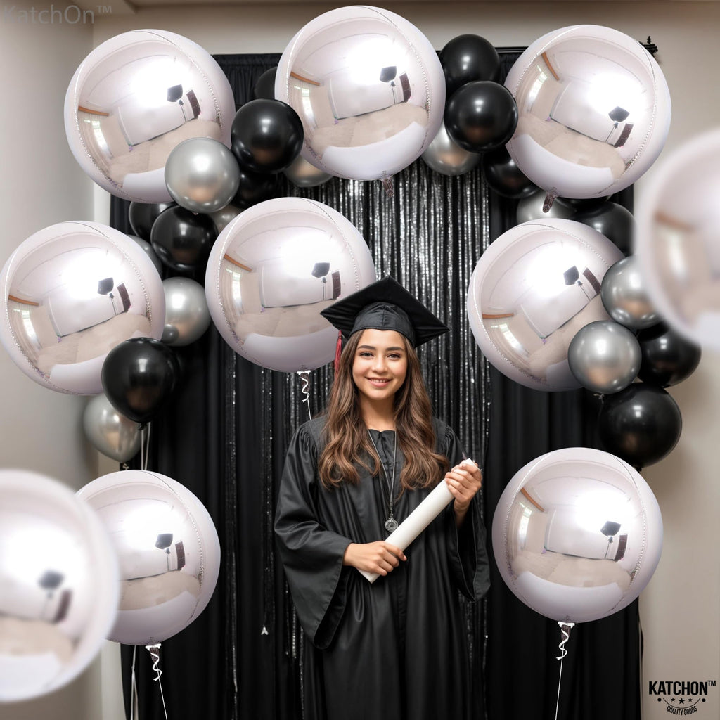 KatchOn, Large Gold Foil Balloons - 22 Inch, Pack of 12 | Gold Balloons for Graduation Decorations 2026 | Mylar Balloons for Anniversary, Wedding, Golden Birthday Party Decorations