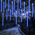 Meteor Outdoor Icicle Lights - 12 Inch, 288 LED, Snow Falling, Connectable, Red & Green, Xmas Wedding Party Tree Decor