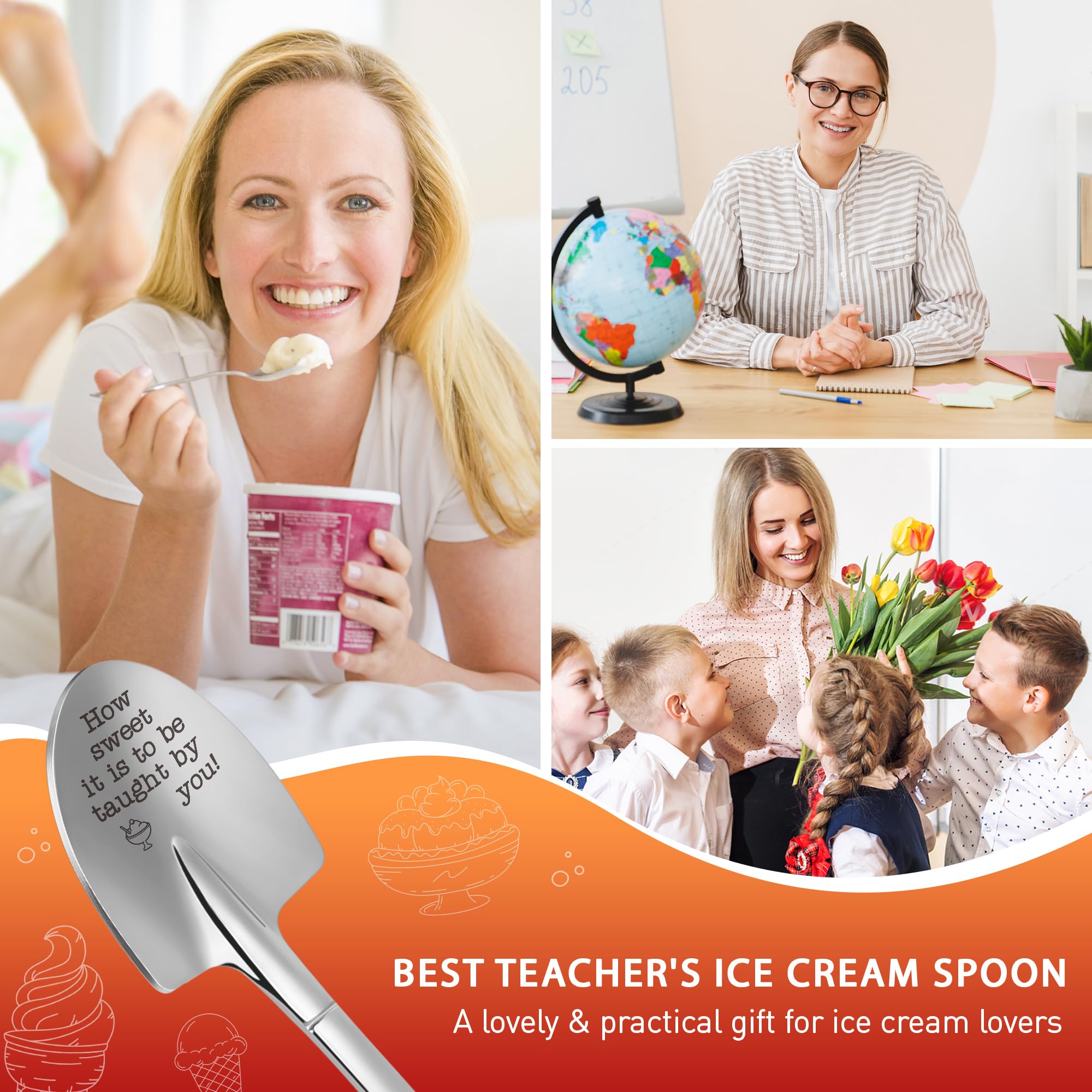 Funny Gifts for Mom Mothers Day - Mom Mother's Day Birthday Gifts from Daughter Son Kids Mom's Ice Cream Shovel Spoon Scoop Gift for Mother-in-law Mama Mommy Anniversary Present Ideas Kitchen Gadgets