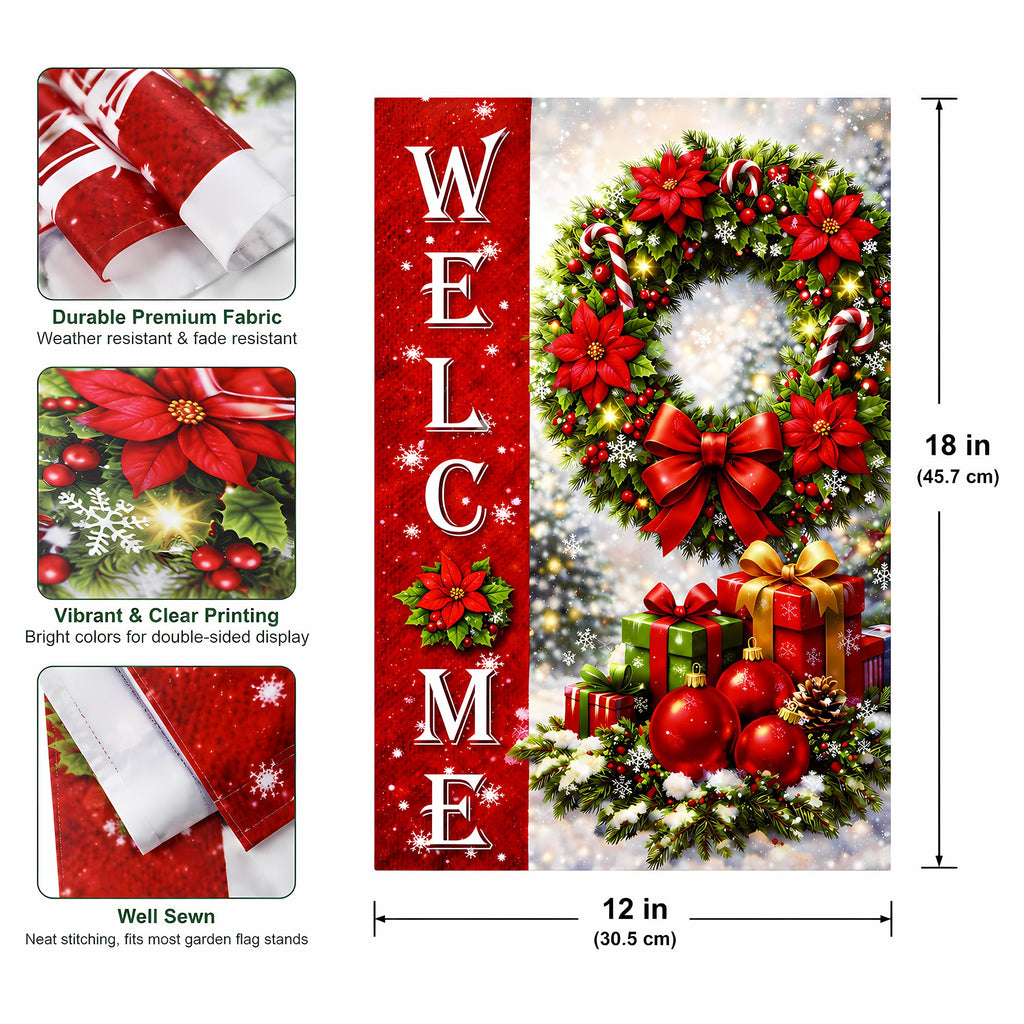4th of July Decorations - Patriotic Stars Welcome Garden Flag | Double Sided Fourth of July Accessories Patriotic Banner | 250 Anniversary USA Merchandise for Garden Yard Porch Patio Lawn Outdoor Outside Decor