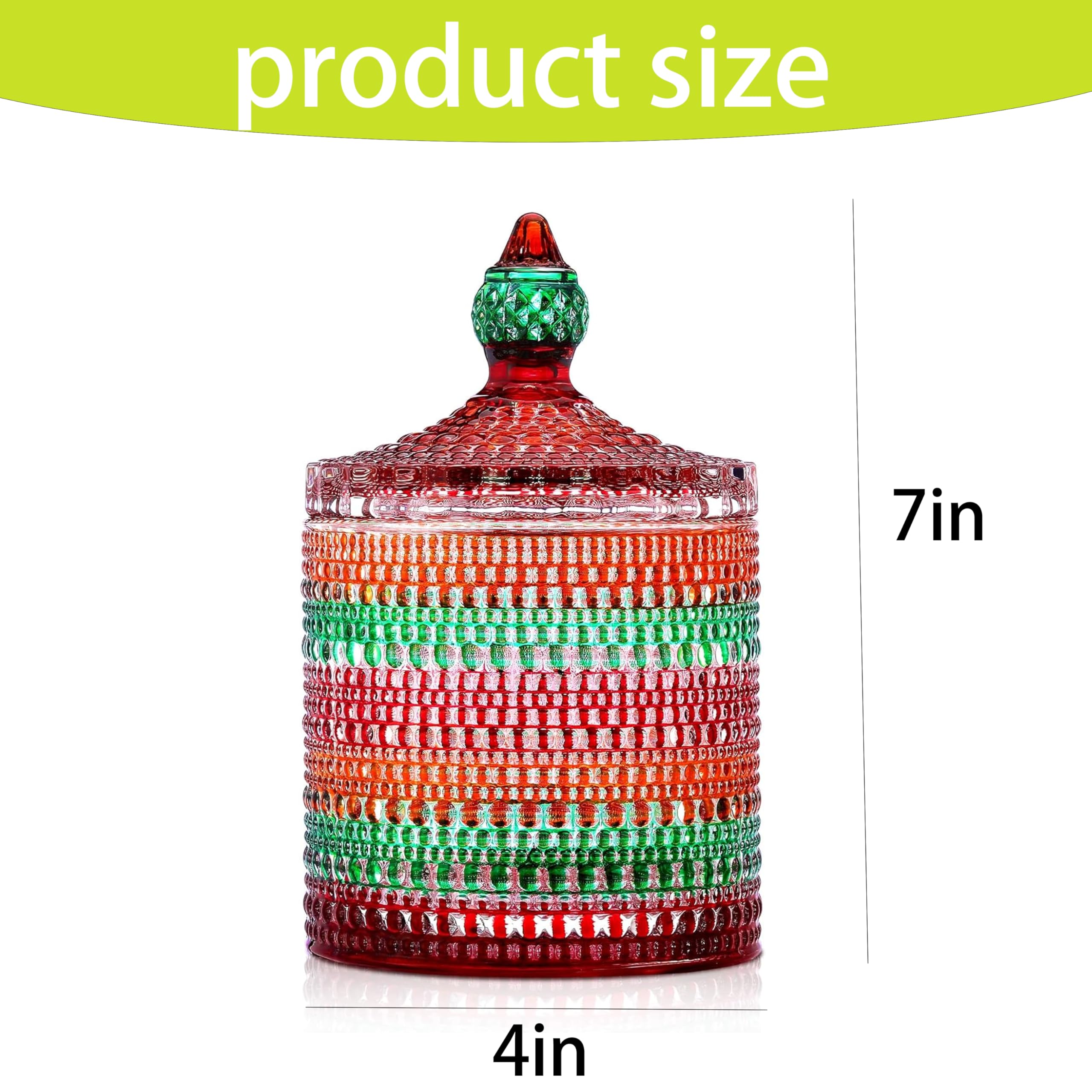Cute Candy Jar, Decorative Glass Storage Jar for Home Aesthetic sealed canister with simple outline, fit kitchen counter, coffee bar, bedroom decor and daily snack sorted display (low)