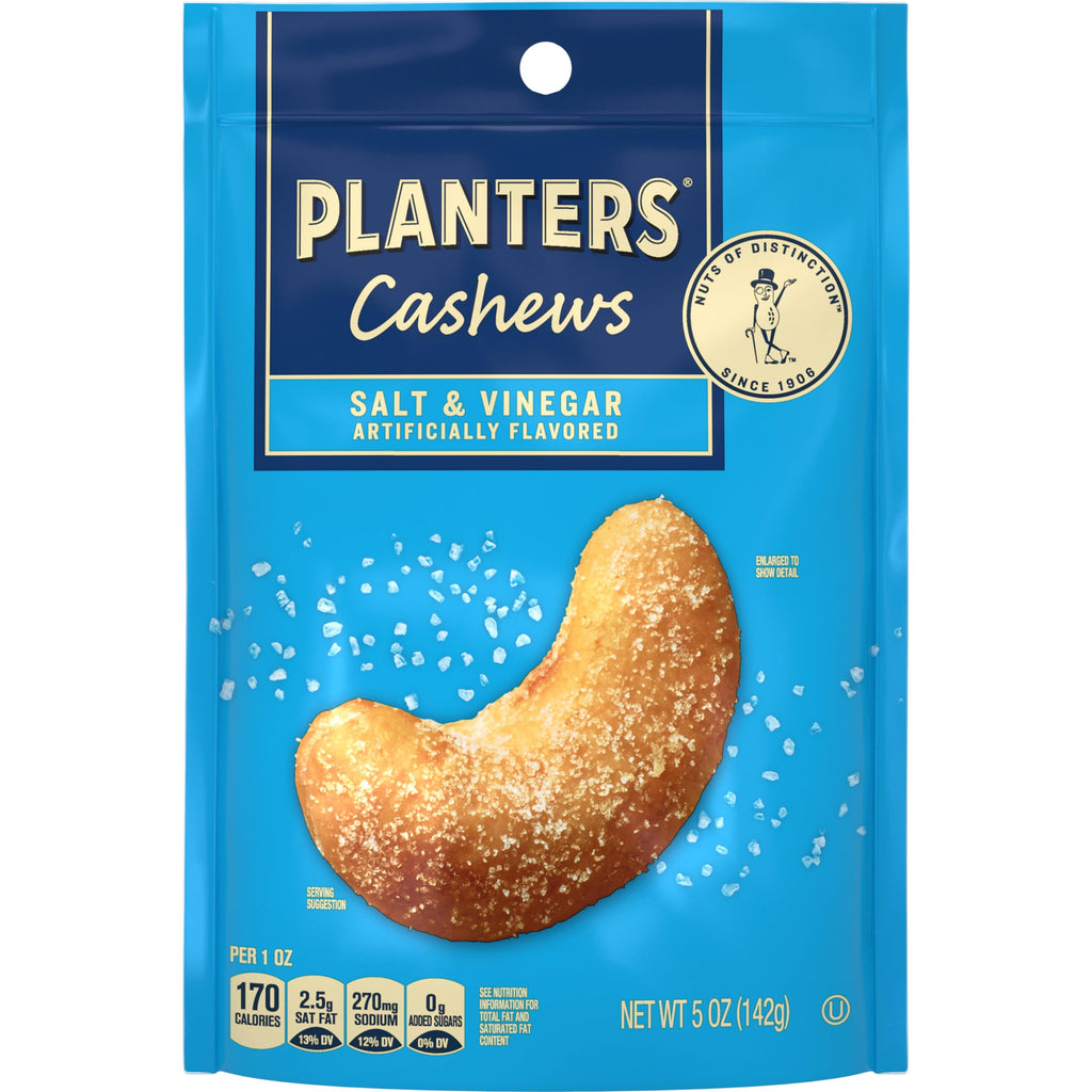 PLANTERS Cashews Dill Pickle - Trail Mix Snack Packs - Snacks with Dill Pickle, Snack Pack, Party Trail Mix, 5 Oz Bag, Pack of 1