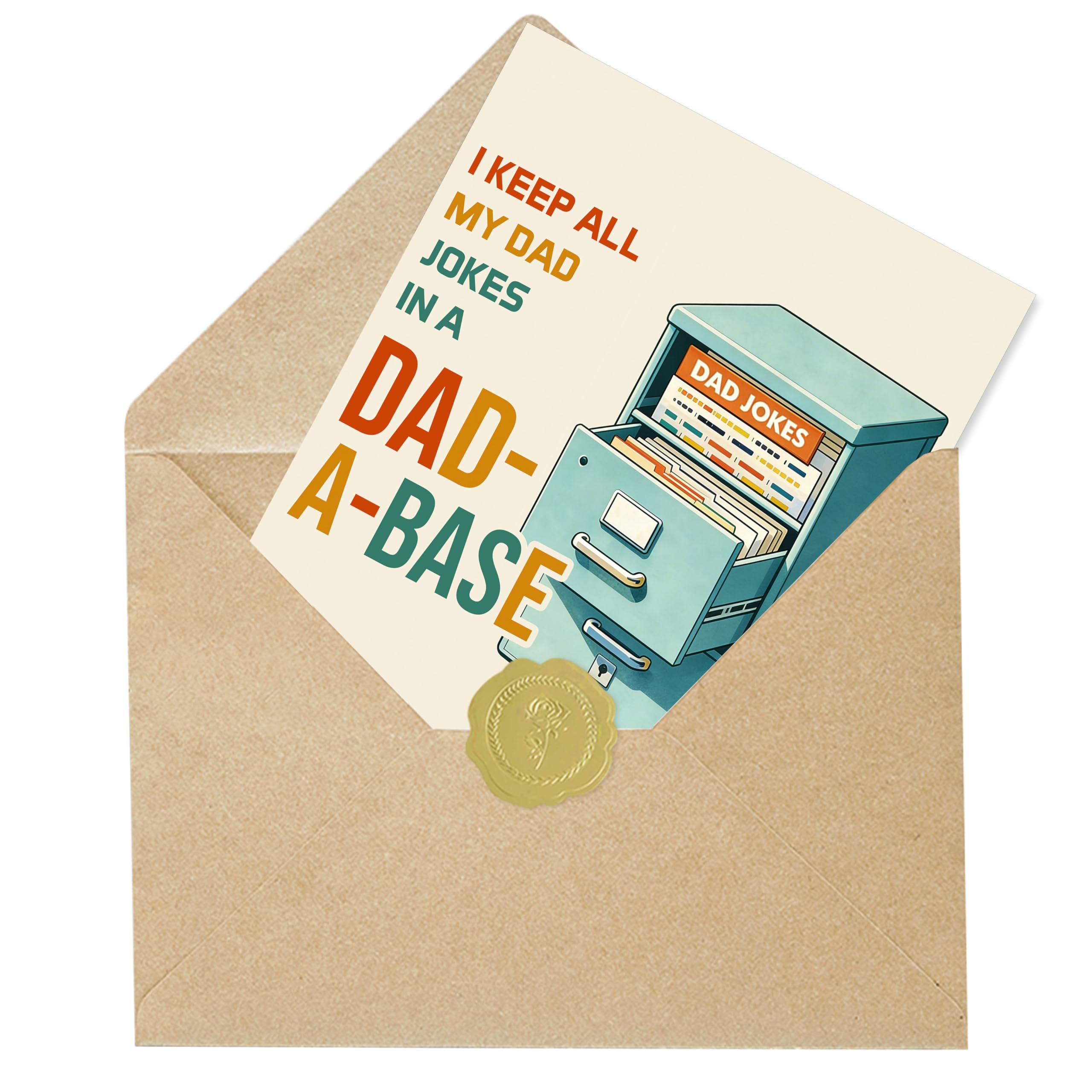 IDU Fathers Day Card, Funny Fathers Day Cards Gifts Decorations for Dad from Daughter, Happy Father's Day Cards Gifts Ideas with Envelope, Cute Humor Like Father Like Daughter Card