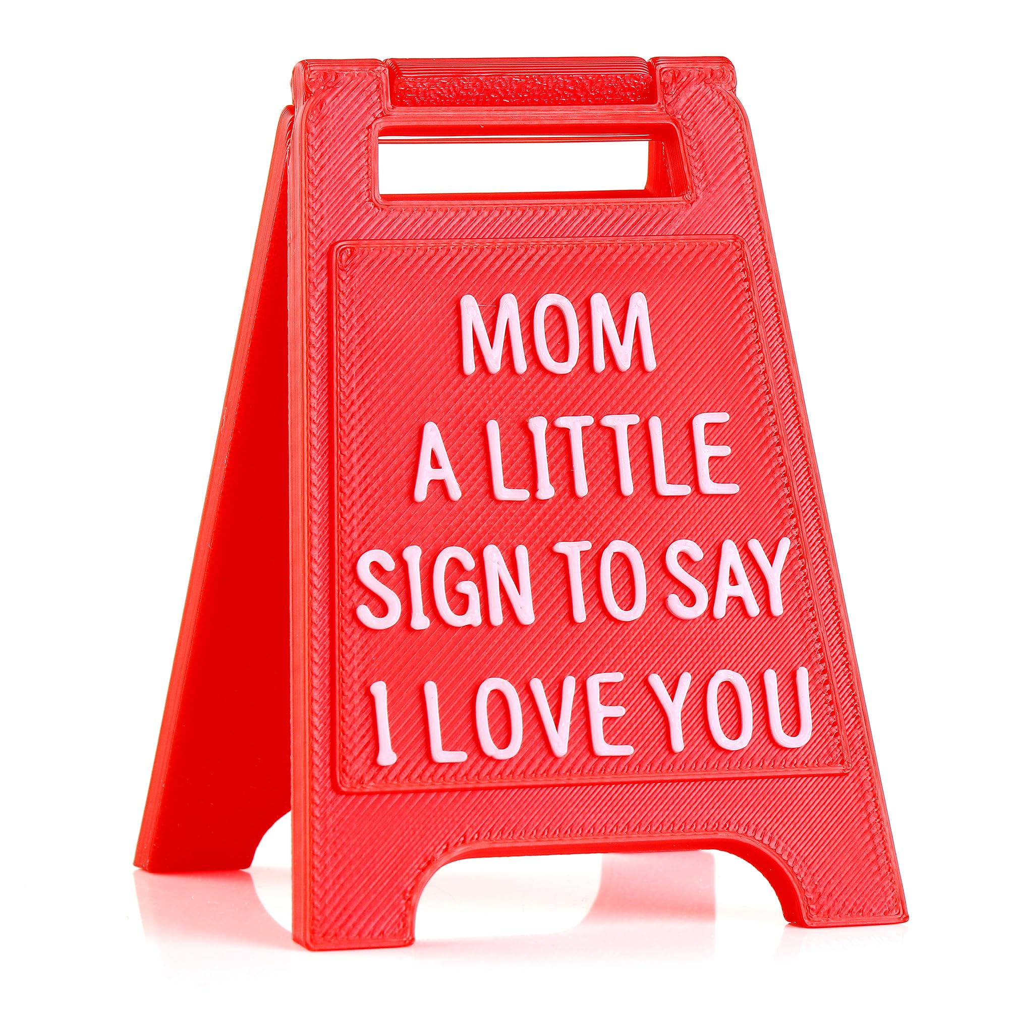 Romantic Mini Desk Sign with “I Love You” Message – Valentine’s Day & Romantic Anniversaries Gift for Her or Him – Cute Freestanding Love Keepsake - Premium Plastic Solid Freestanding Desk Sign