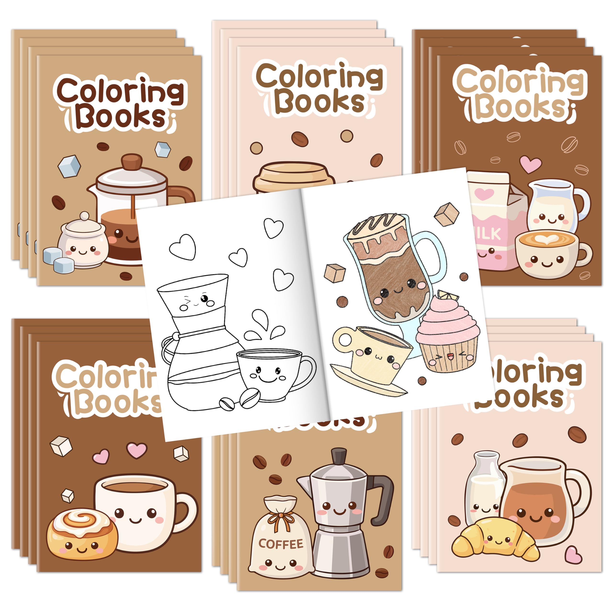 JAPBOR Fall Scarecrow Coloring Books - 24PCS Mini Autumn Scarecrows Color Book Bulk for Kids Party Favors, Thanksgiving Rustic Small Colouring Pages for Birthday Gifts Class Drawing Painting Game