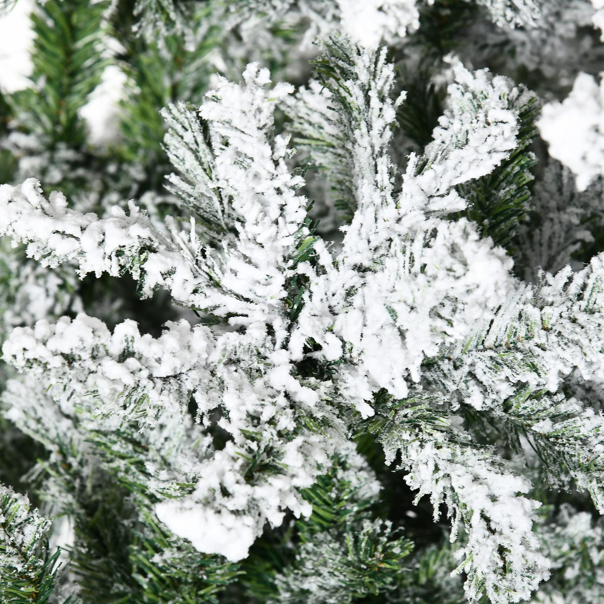 HOMCOM 7.5 Foot Artificial Christmas Tree, Nordic Pine Hinged Xmas Tree with 1218 Realistic Branches, Wide Steel Base, Auto Open, Green