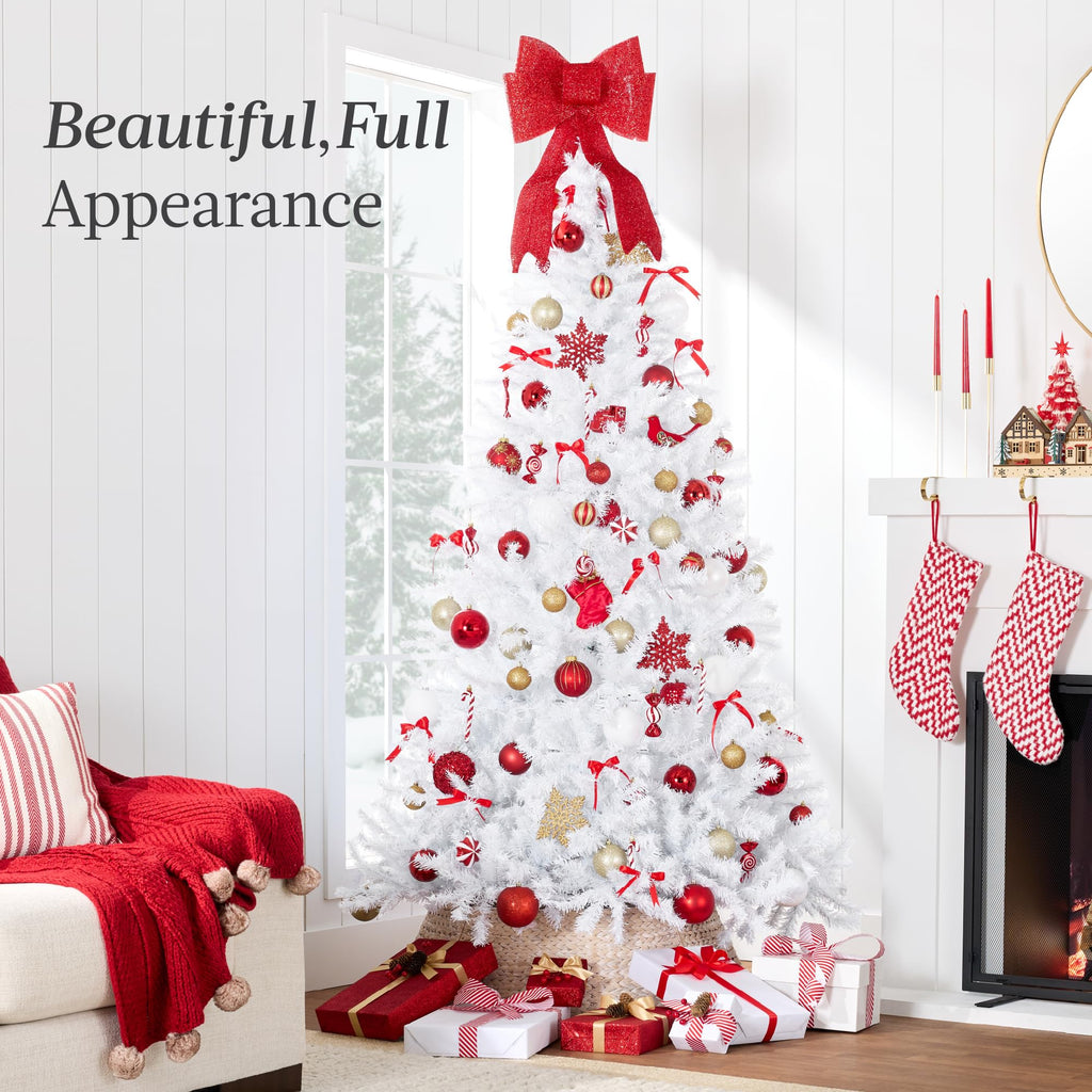 Best Choice Products Artificial Christmas Tree, 6ft Premium Unlit Hinged Design, Dense Branches Realistic Holiday Décor w/Easy Assembly, Base