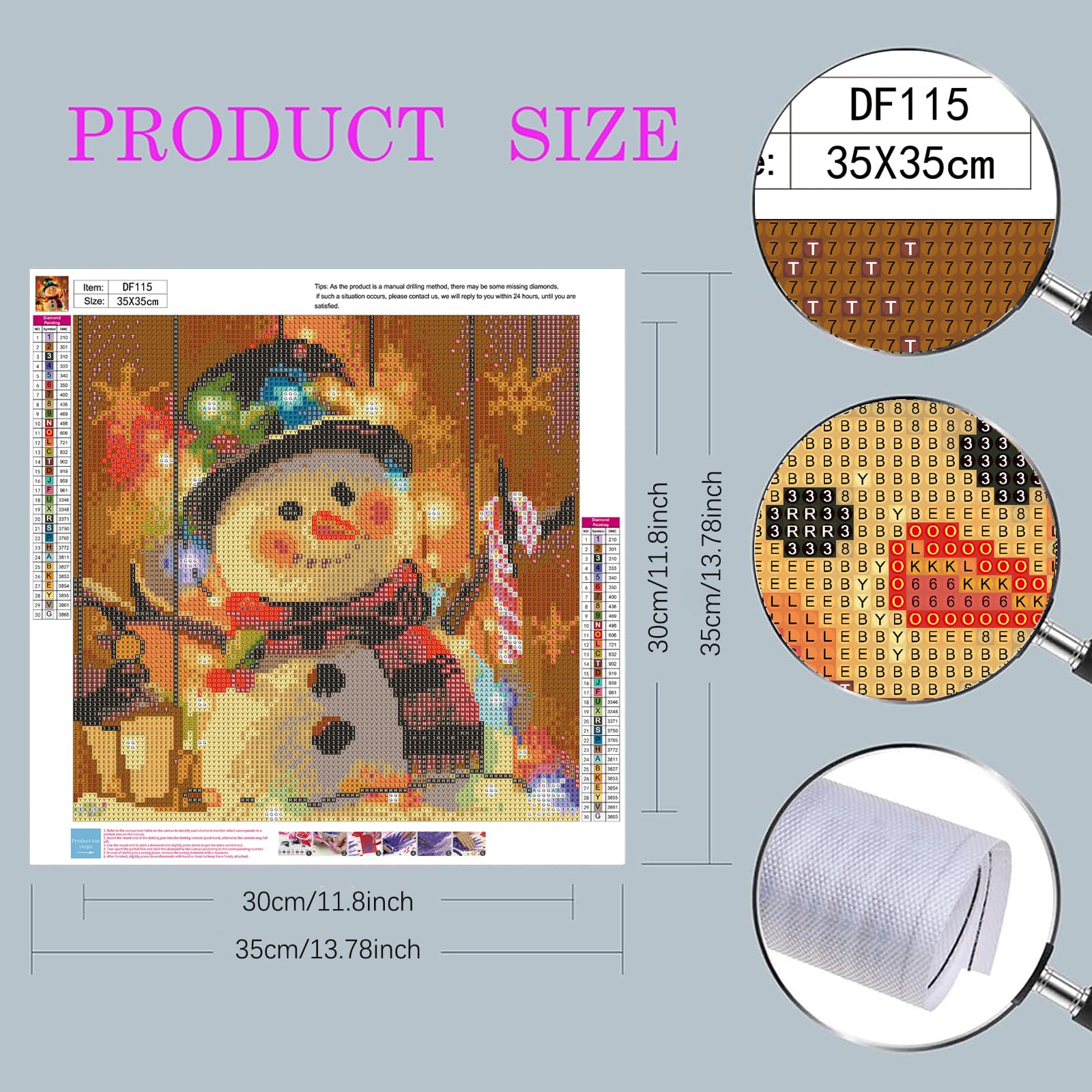 DIYDECORFUN Thanksgiving Turkey Diamond Painting Kits for Adults, 5D Fall Diamond Art Kits for Beginners, Full Round Drill Diamond Dot Painting Gem Art Kits,Home Wall Decor 13.8x13.8 Inch