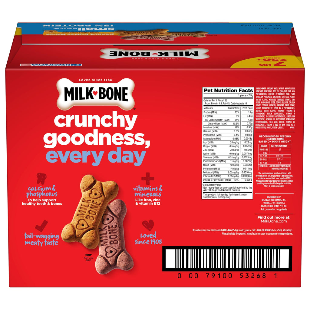 Milk-Bone Flavor Snacks Mini’s Dog Biscuits, Flavored Crunchy Dog Treats, 36 Oz. Canister