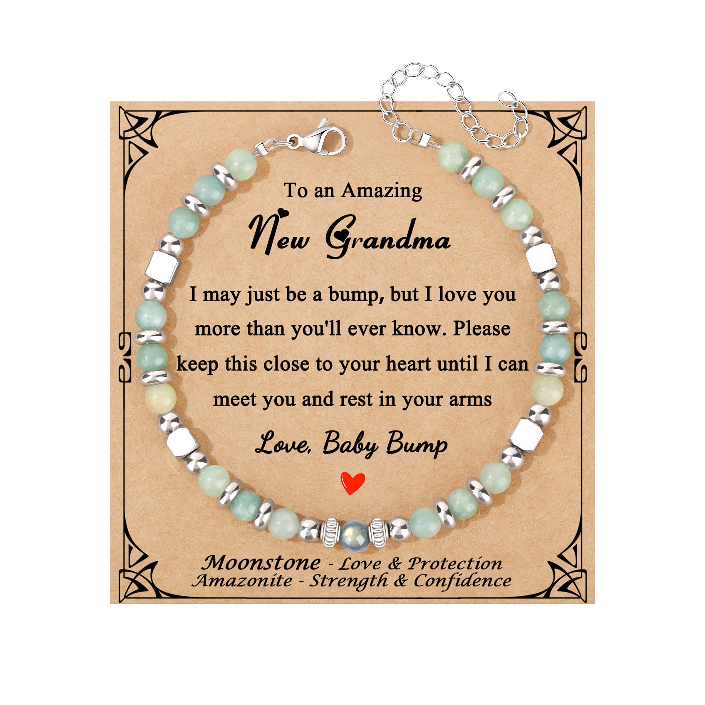 JoycuFF 𝗚𝗶𝗳𝘁𝘀 𝗳𝗼𝗿 𝗪𝗼𝗺𝗲𝗻 𝗠𝗼𝗼𝗻𝘀𝘁𝗼𝗻𝗲 𝗕𝗿𝗮𝗰𝗲𝗹𝗲𝘁 Amazonite Colorful Imperial Jasper Stainless Steel Beads Bracelets, Graduation Christmas Valentines Mothers Day Birthday Gifts