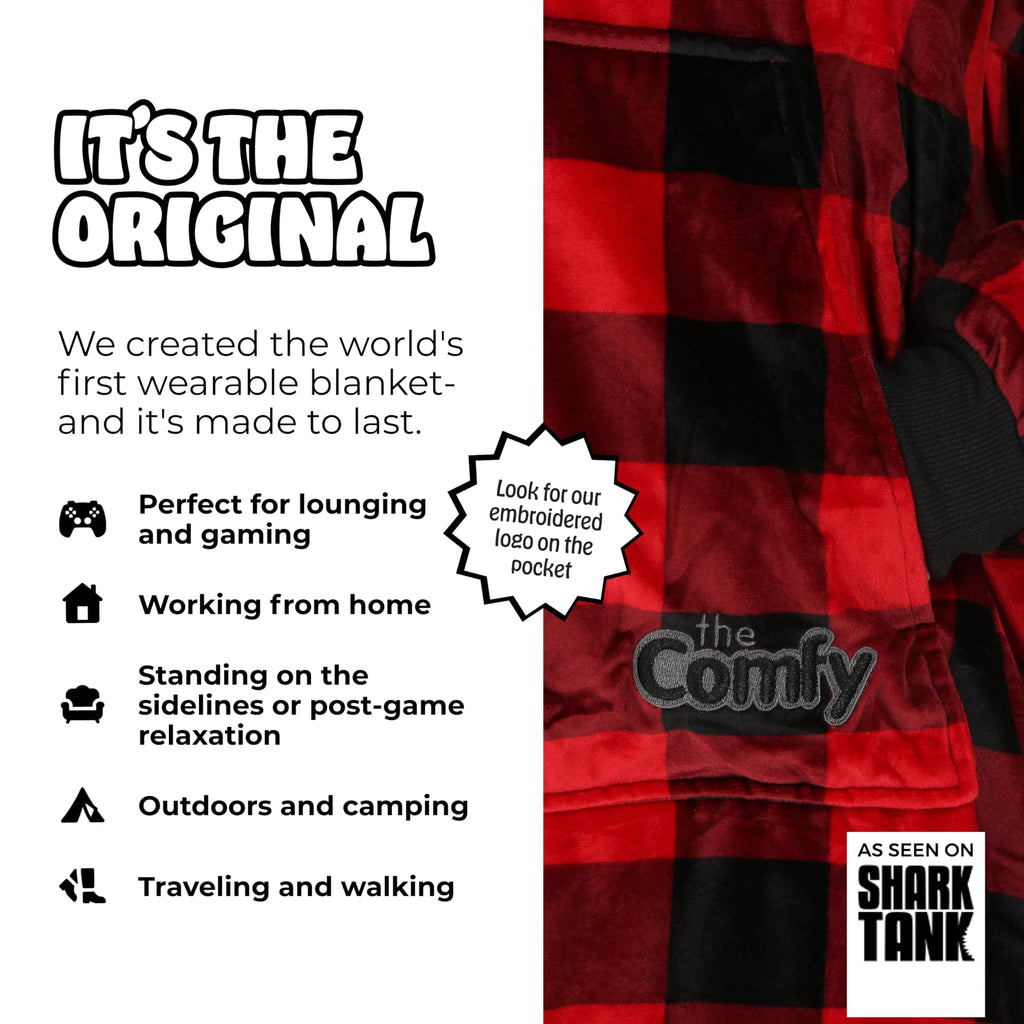 THE COMFY Original | From Shark Tank | Patented | Oversized Sherpa Wearable Blanket Hoodie| Gift for Women & Men | One Size