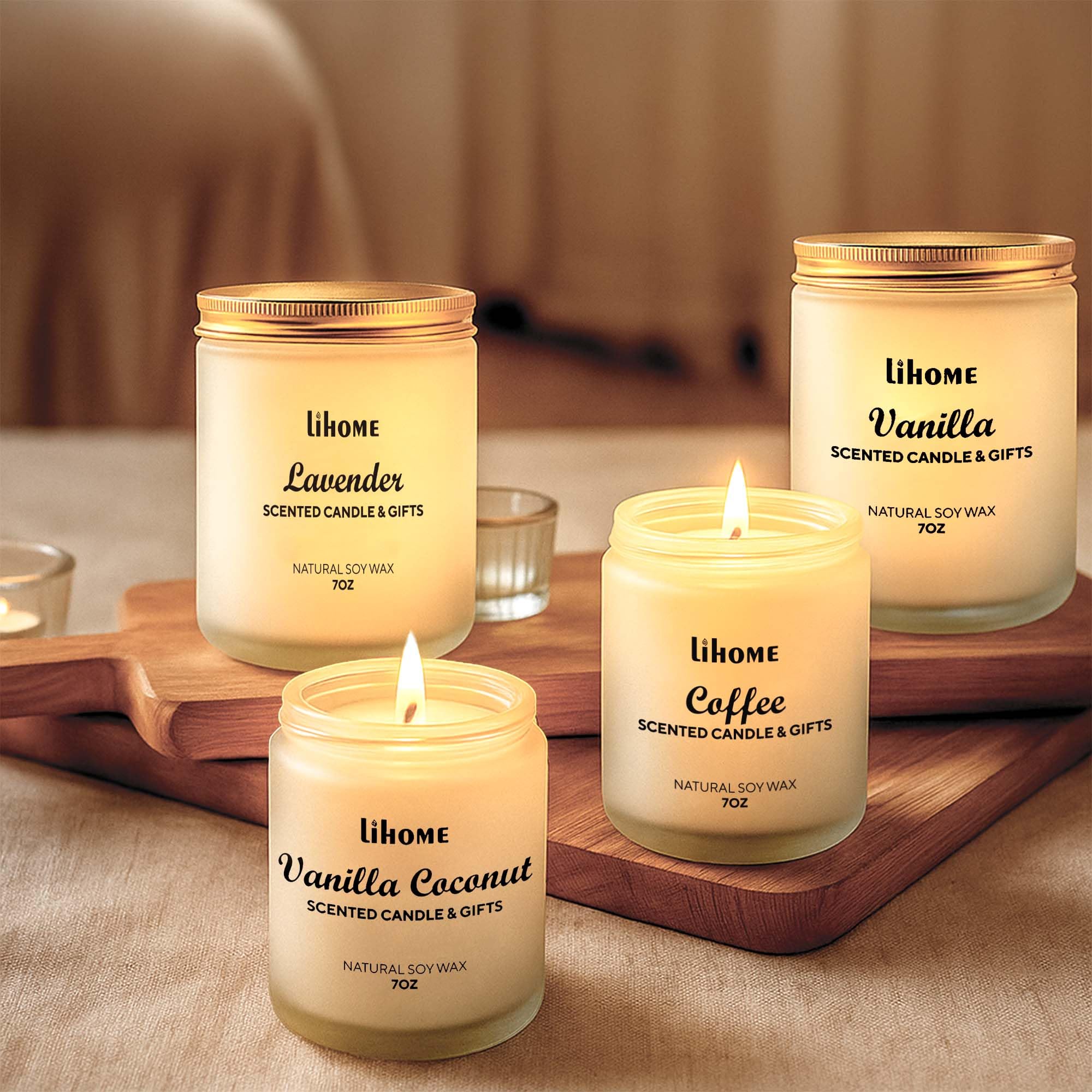Christmas Candles - Christmas Gifts for Women, Aromatherapy Candle for Home Scented, Natural Soy Wax Vanilla Scented Candles