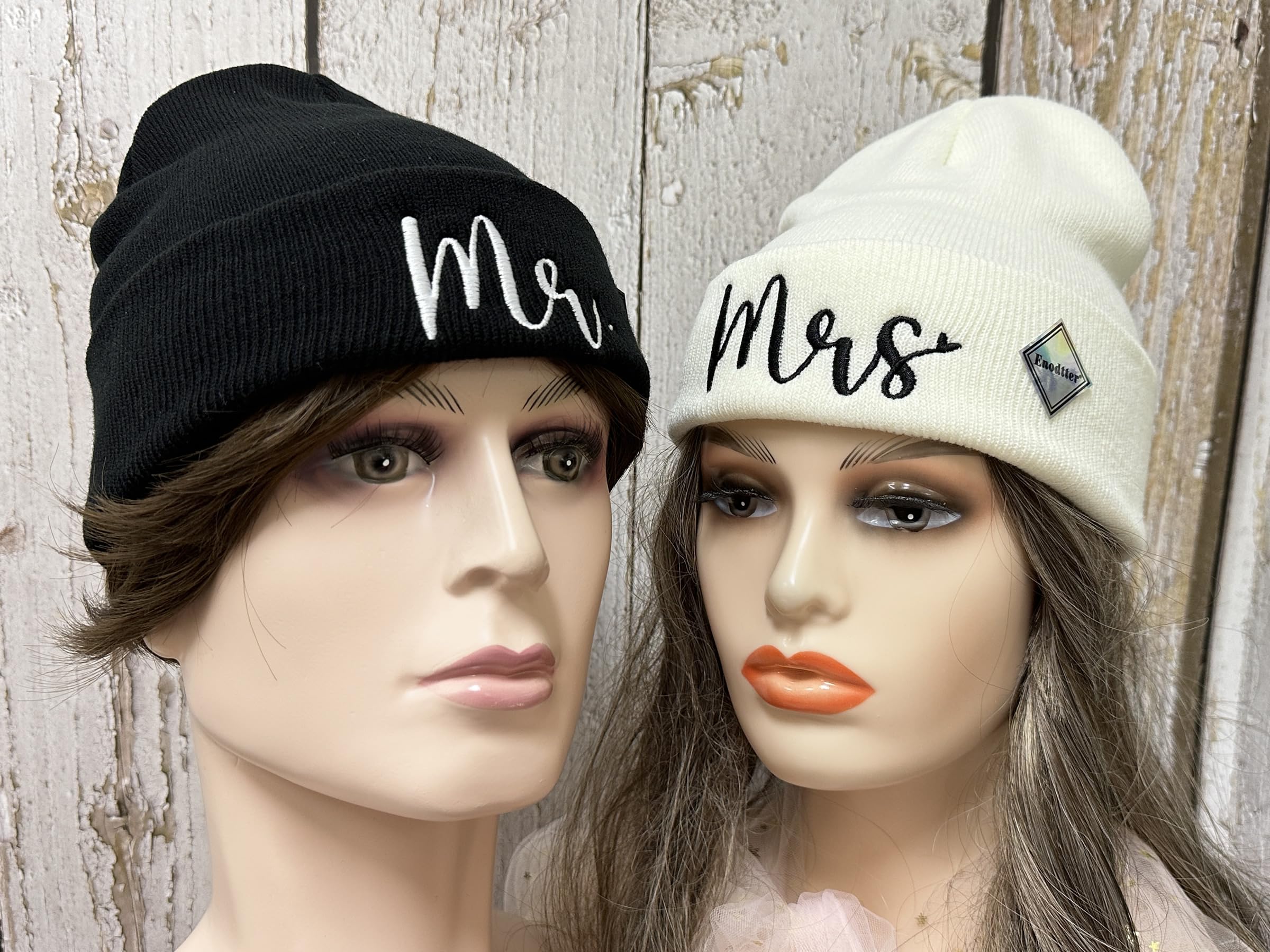 Mr Mrs Grandpa Grandma Dad Mom Hubby Wifey Beanie Hats