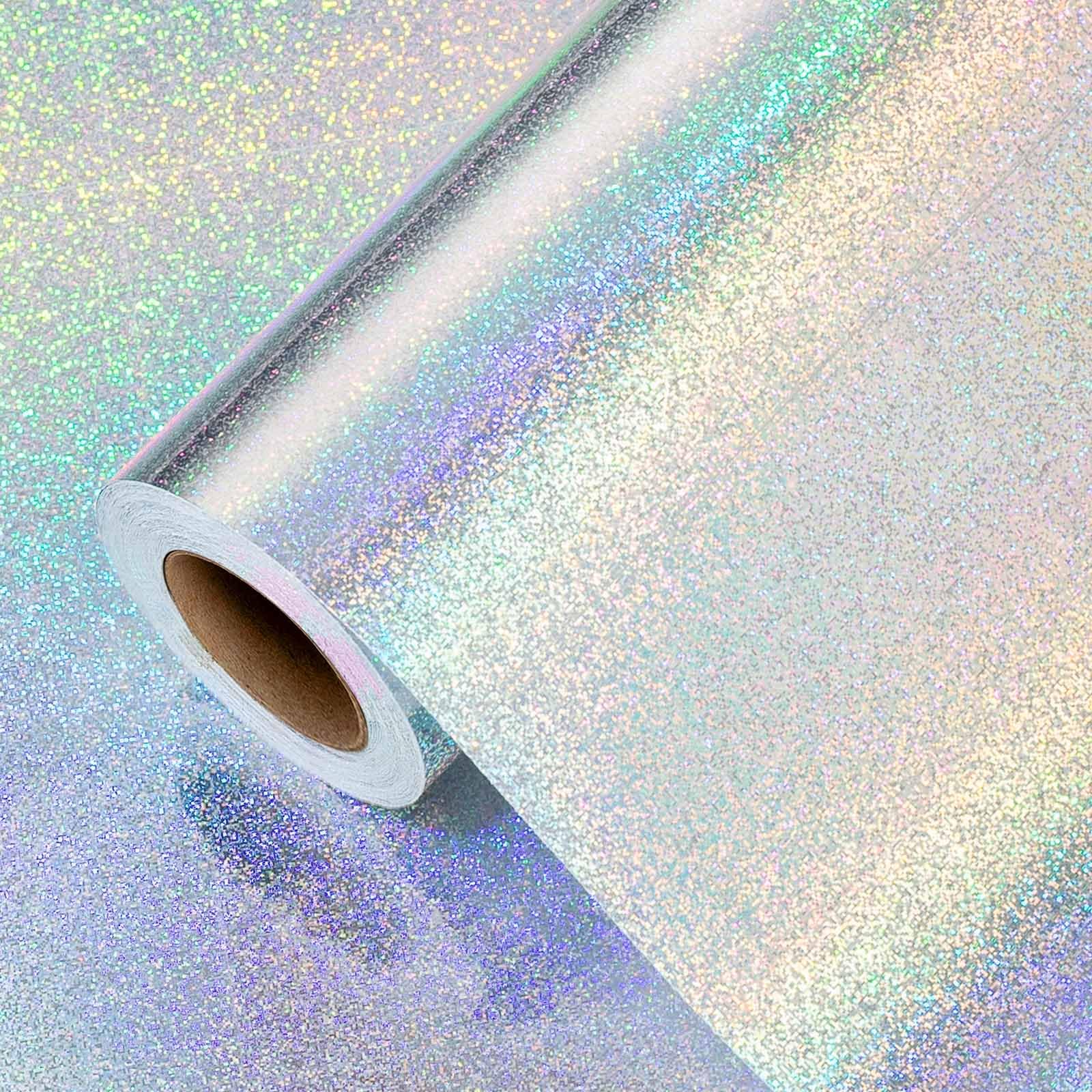 Burymento Black Wrapping Paper Roll, Metallic Holographic Stripe Gift Wrap for Birthday, Valentines, Mothers day, Graduation, Wedding, Fathers day, Baby Shower, Christmas (17 IN x 32.8 FT)
