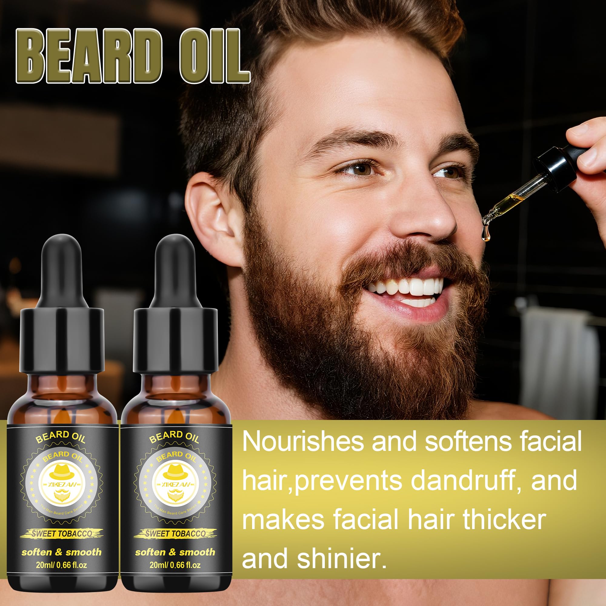 XIKEZAN Fathers Day Gifts for Dad Husband,Beard Kit for Men Grooming & Care w/Beard Conditioner, Wash,Oil,Balm,Birthday Valentines Easter Gifts for Mens Him Boyfriend Christmas Stocking Stuffers
