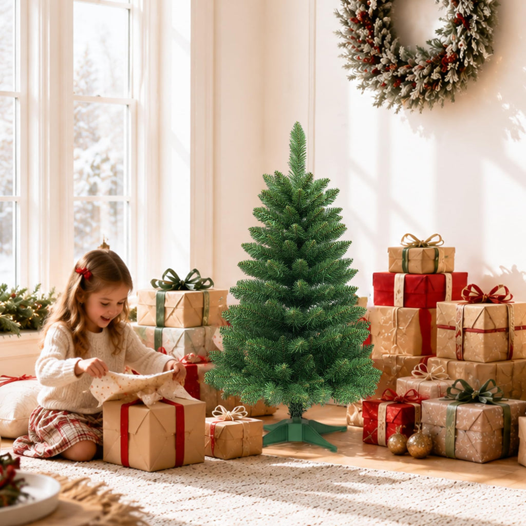 Small Christmas Tree 3FT Artificial Desktop Xmas Tree for Holiday Decor 160 Branch Tips,Green