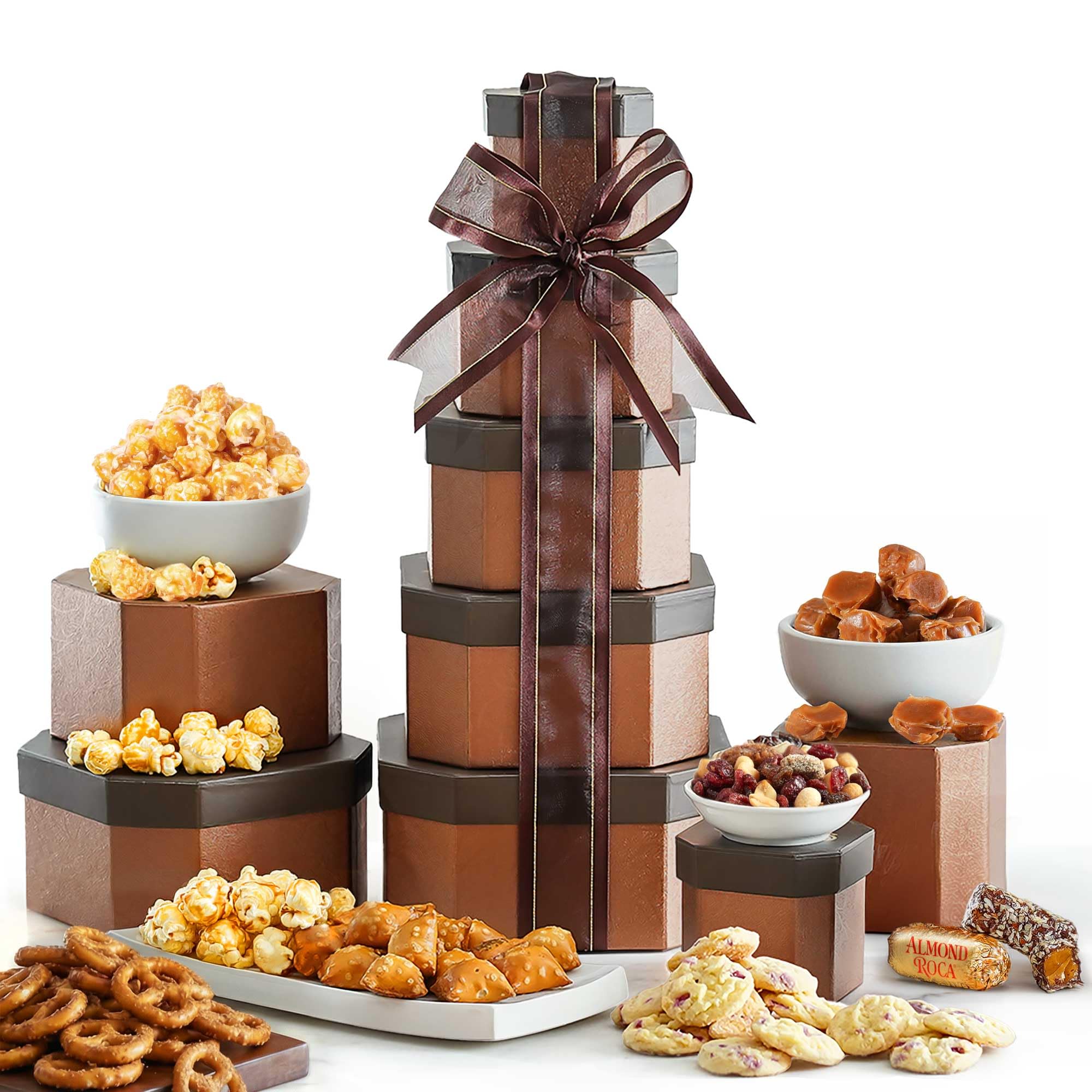 Broadway Basketeers Gift Basket with Gourmet Snack Assortment for Fathers Day, Mom, Dad, Thank You, Corporate Gifts, Kosher