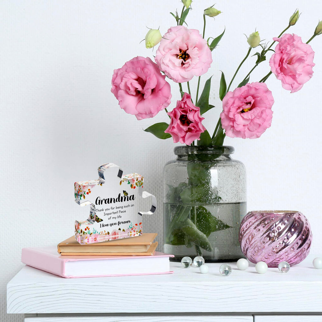 Engraved Acrylic Block Puzzle - Sentimental Gift for Her - Valentine's Day & Fiance Birthday Gift