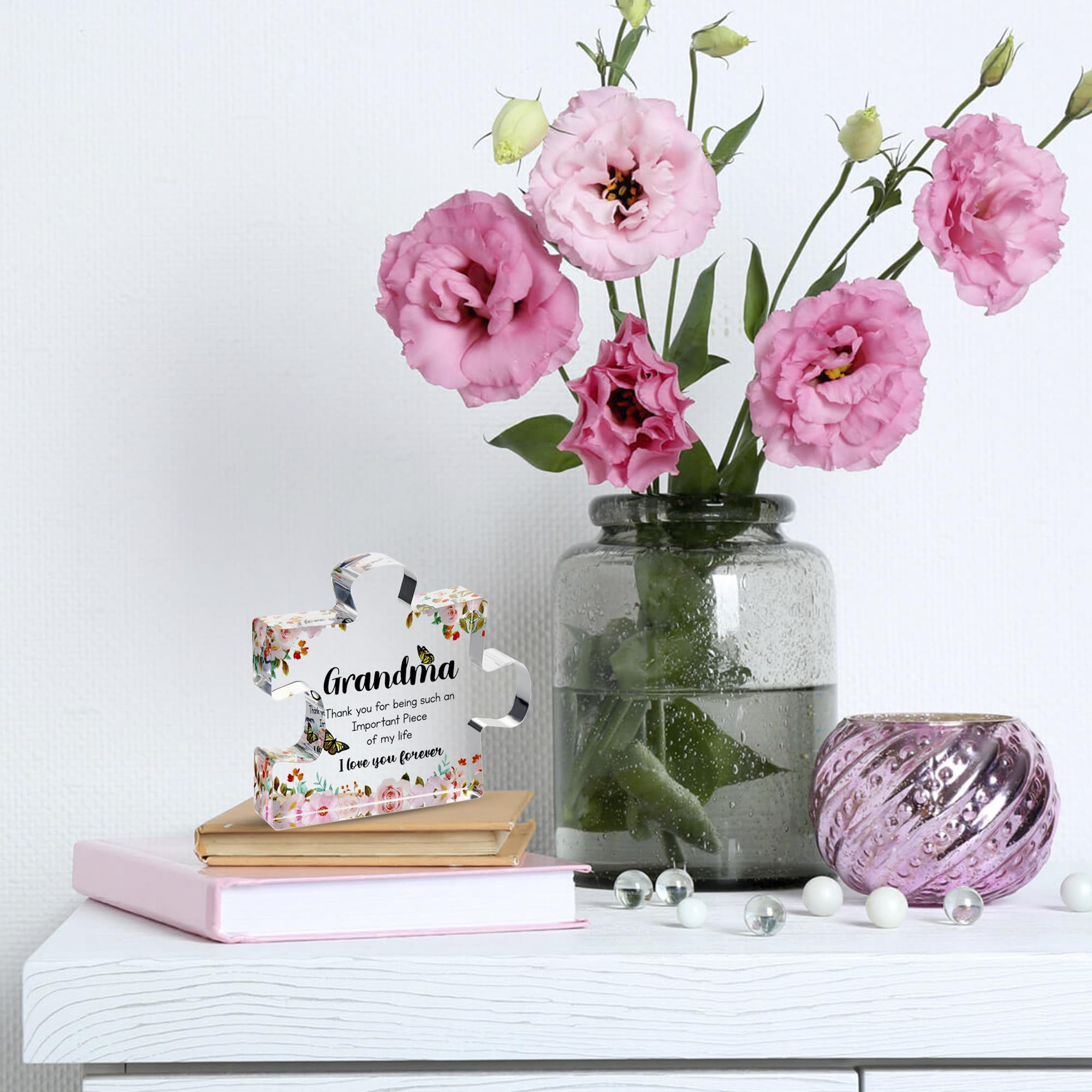 Engraved Acrylic Block Puzzle - Sentimental Gift for Her - Valentine's Day & Fiance Birthday Gift