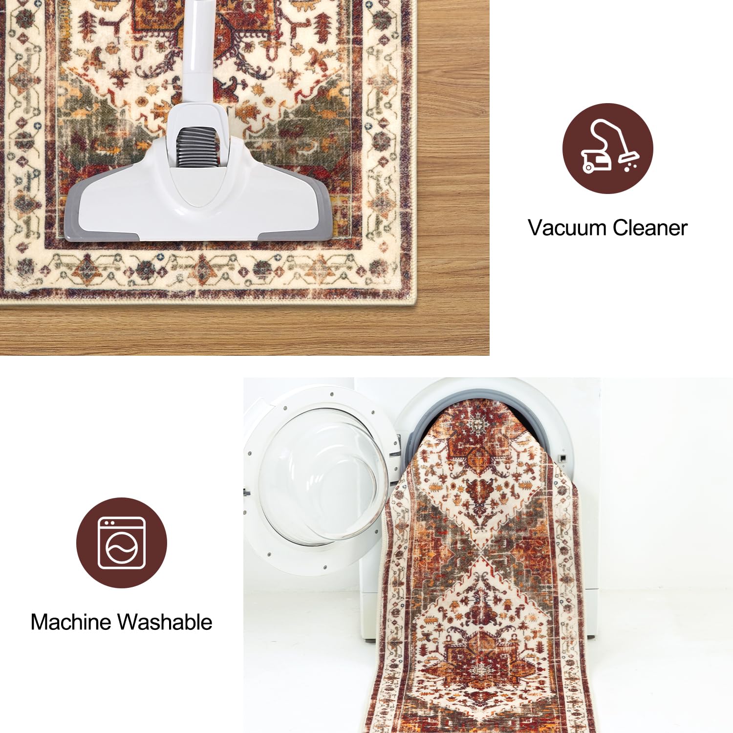 Yamaziot Christmas Kitchen Rugs Sets of 3, Non Slip Kitchen Mats for Floor with Rubber Backing, Holiday Christmas Snowflake Runner Rug Decor Home Decorations for Kitchen, Laundry Room, Hallway
