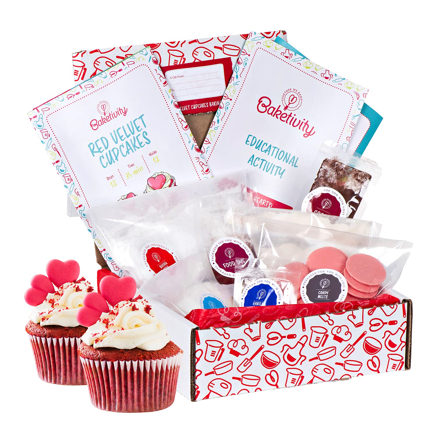Baketivity DIY Cake Pop Baking Kit for Kids - Premeasured Ingredients, Decorating Supplies