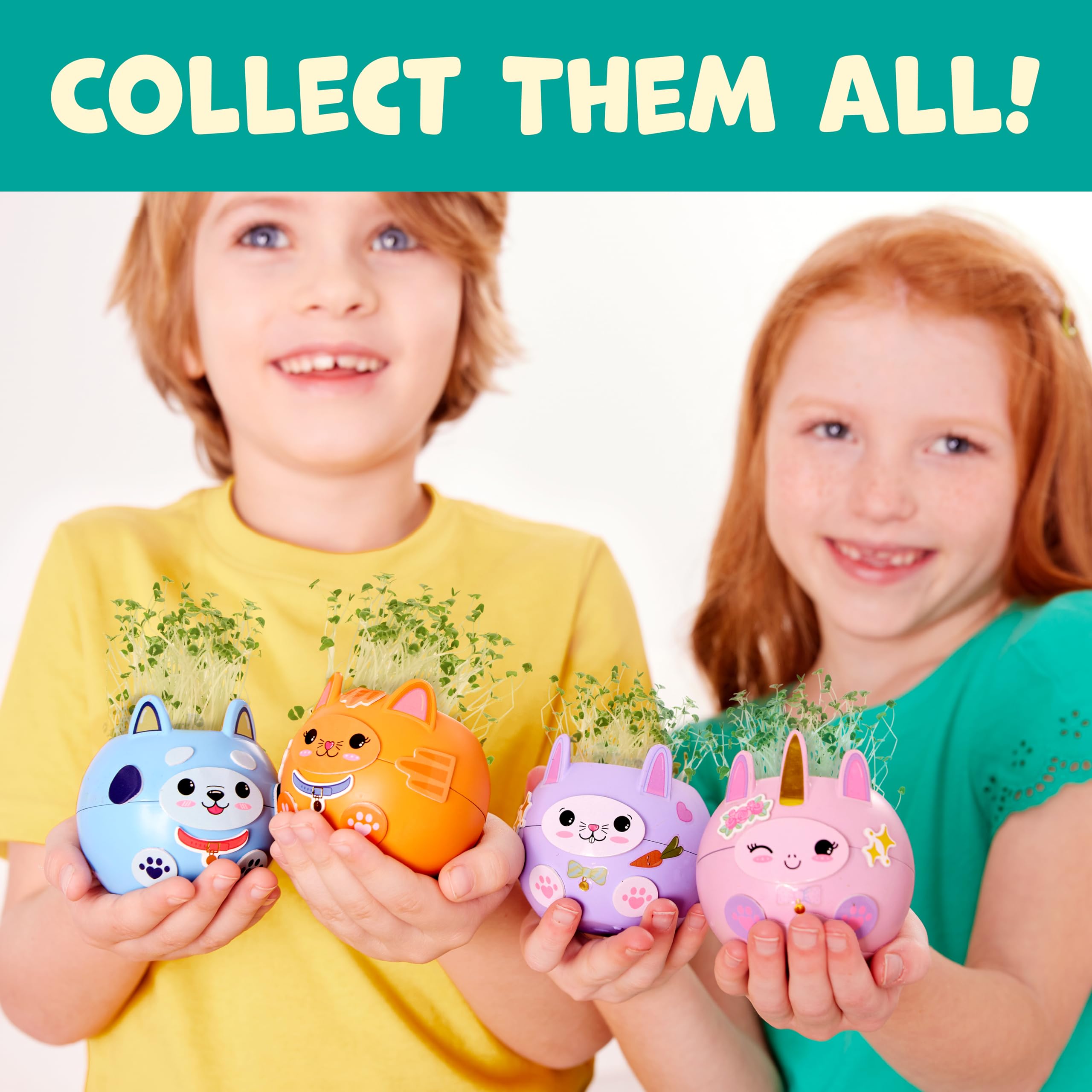 Creativity for Kids Plant-A-Pet: Kitty - Arts and Crafts for Kids, Mini Gifts for Girls and Screen Free Summer Fun for Kids, Chia Seed Plant Pet (Ages 6+)