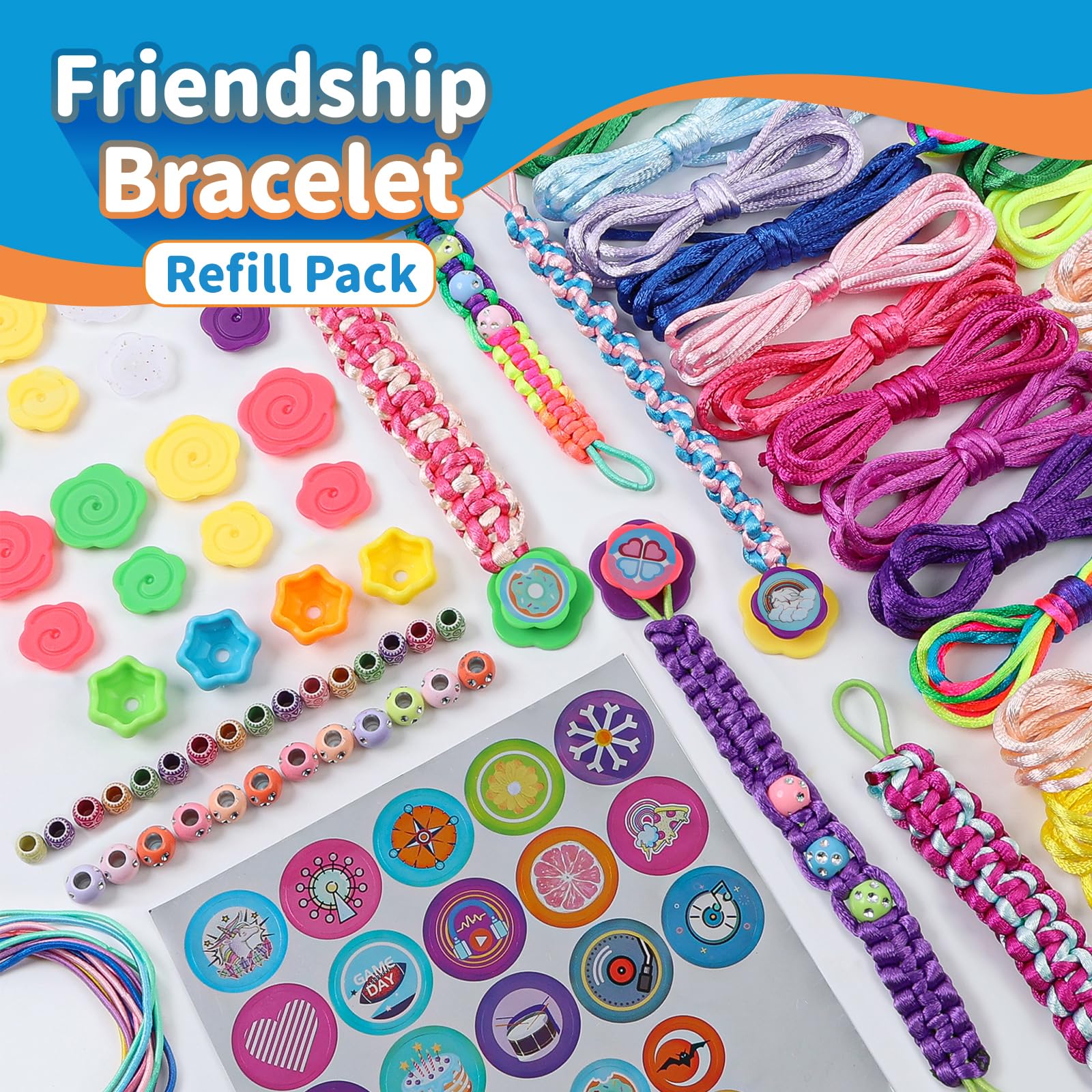 DDAI Arts and Crafts for Kids Age 8-12 Friendship Bracelet Making Kit for Girls - Best Birthday Gifts Ideas for Girl 7 9 10 11 Year Old - Popular Bracelets String Maker Toys Set