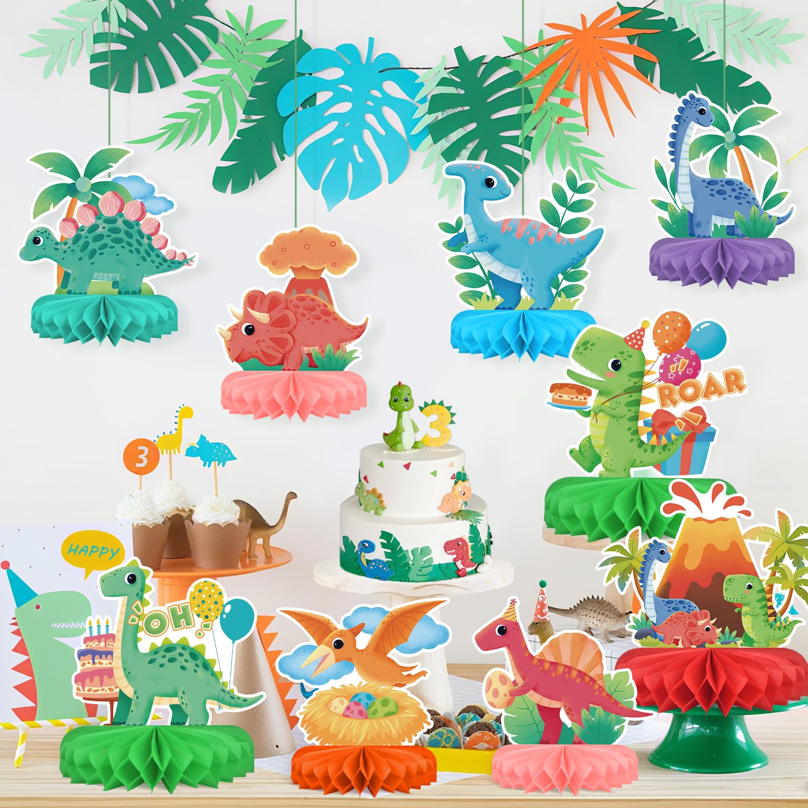 St Patrick's Day Decorations Set - St Patricks Day Honeycomb Centerpieces & Shamrock Beer Table Toppers, for Irish Classroom & St. Patrick's Day Party Supplies