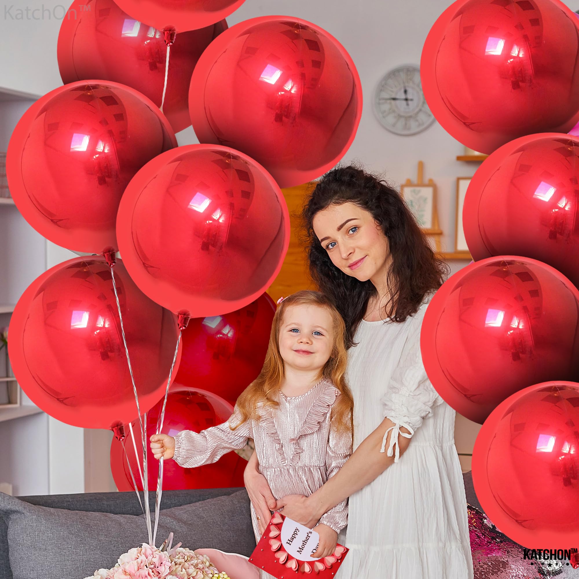 KatchOn, Large Gold Foil Balloons - 22 Inch, Pack of 12 | Gold Balloons for Graduation Decorations 2026 | Mylar Balloons for Anniversary, Wedding, Golden Birthday Party Decorations