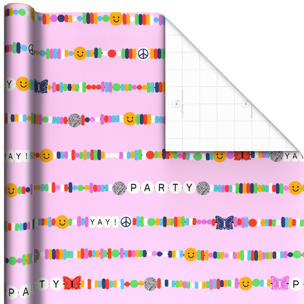 Hallmark Reversible Spring Wrapping Paper (3 Rolls: 75 Sq. Ft. Ttl) Floral, Lemons, Bright Abstract for Easter, Birthdays, Mother's Day, Bridal Showers, Baby Showers
